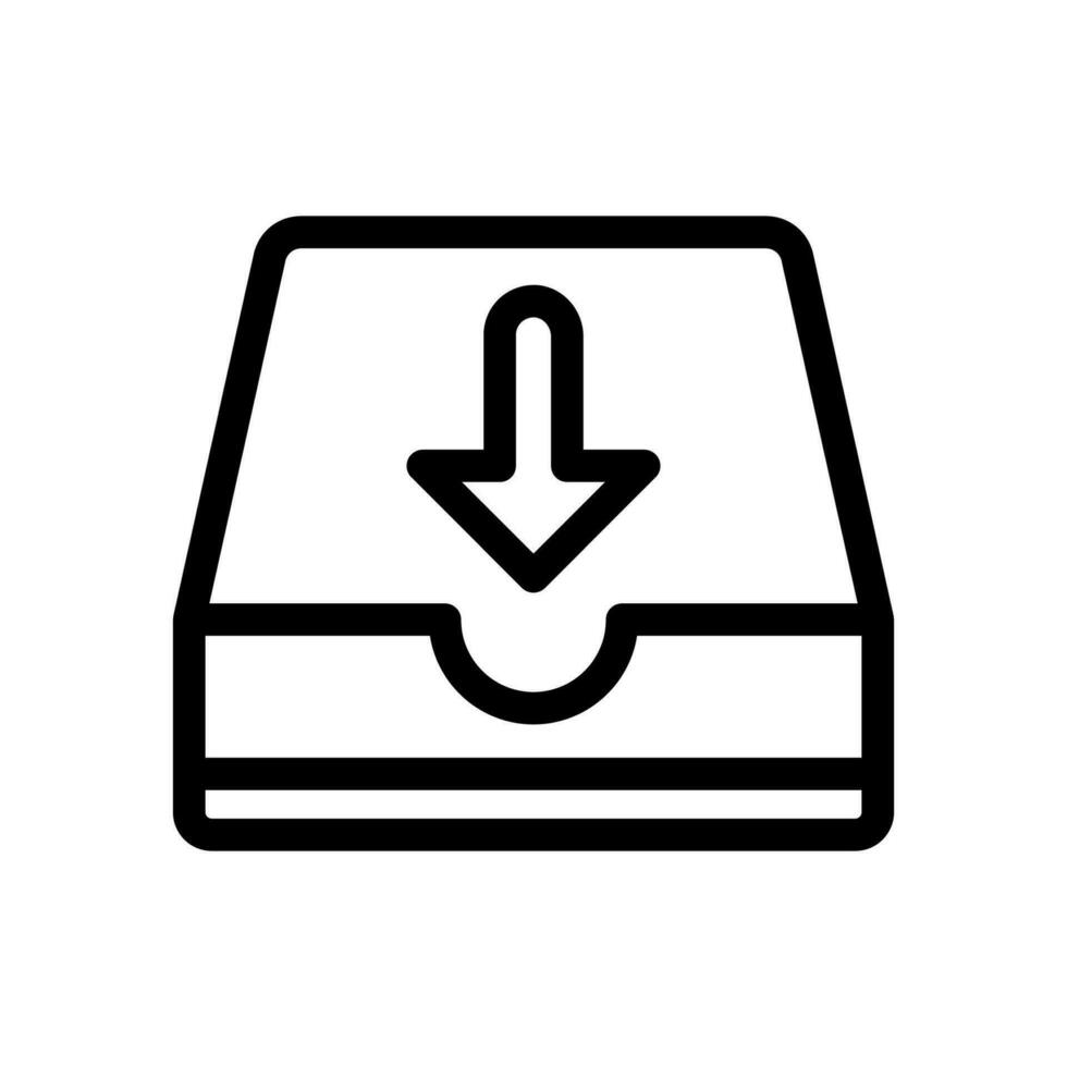 Inbox isolated sign symbol icon suitable for display, website, logo and designer. High quality black style vector icon. Icon design