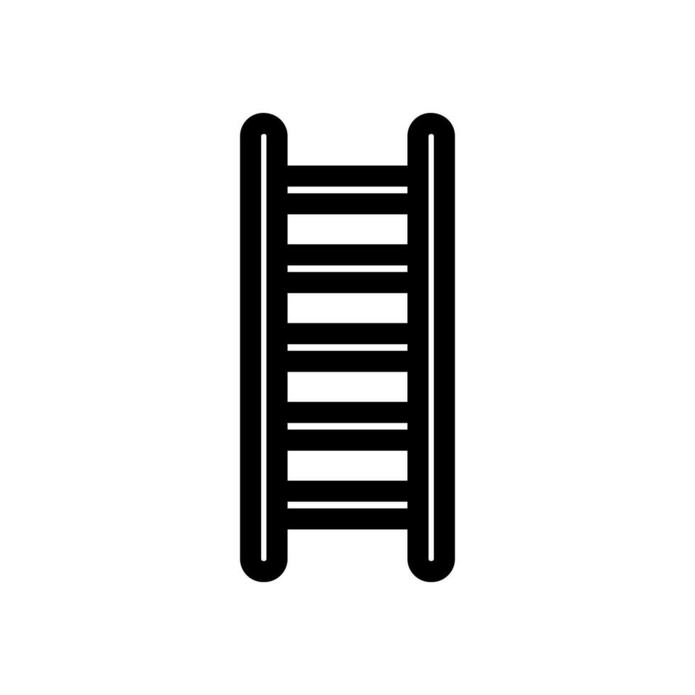 Ladder icon in trendy line style design. Vector graphic illustration. Ladder symbol for website, logo, app and interface design. Black icon