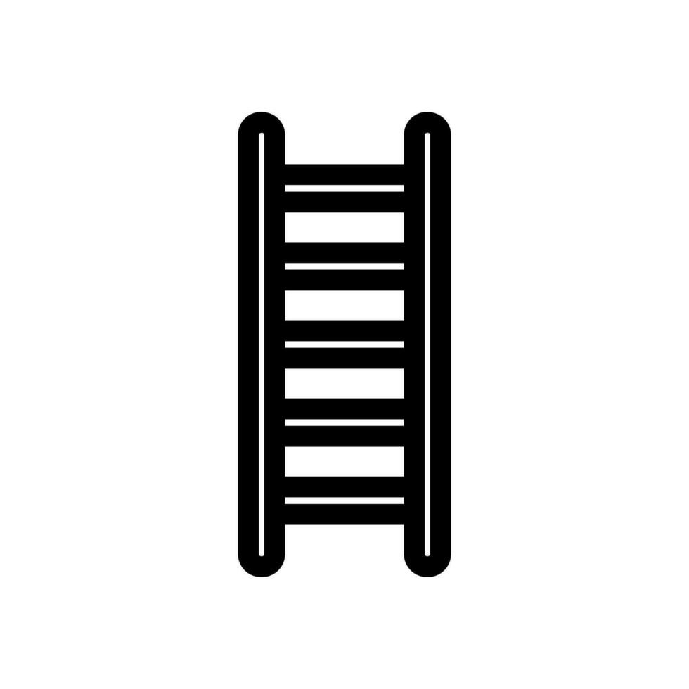 Ladder icon in trendy line style design. Vector graphic illustration. Ladder symbol for website, logo, app and interface design. Black icon