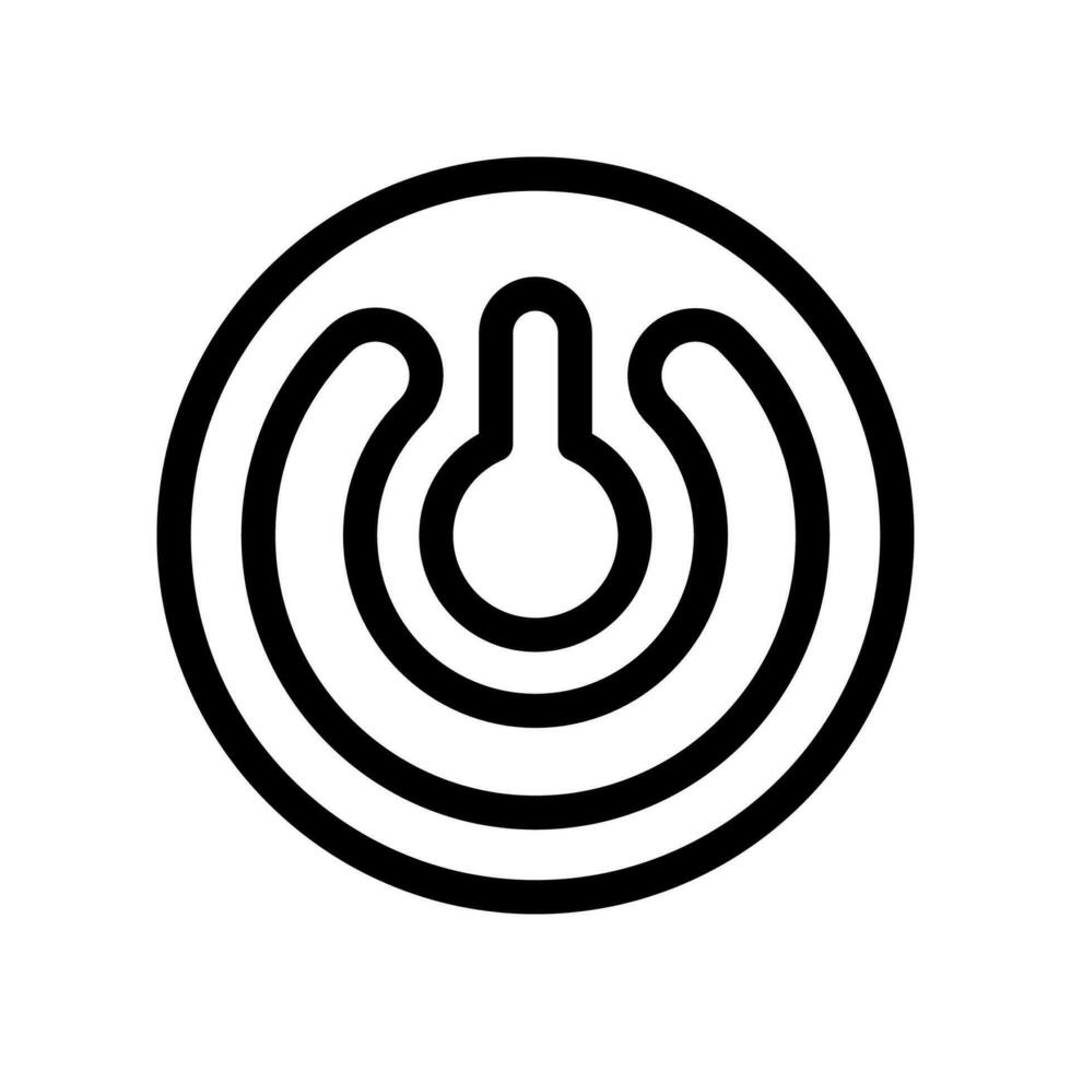 Button icon in trendy line style design. Vector graphic illustration. Button symbol for website, logo, app and interface design. Black icon vector design