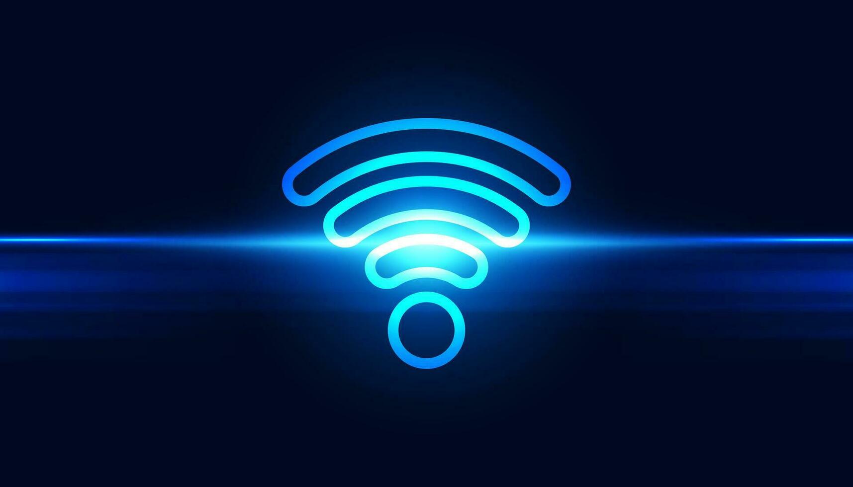 Abstract wifi connection concept connection network people communication On a blue background, futuristic, modern vector