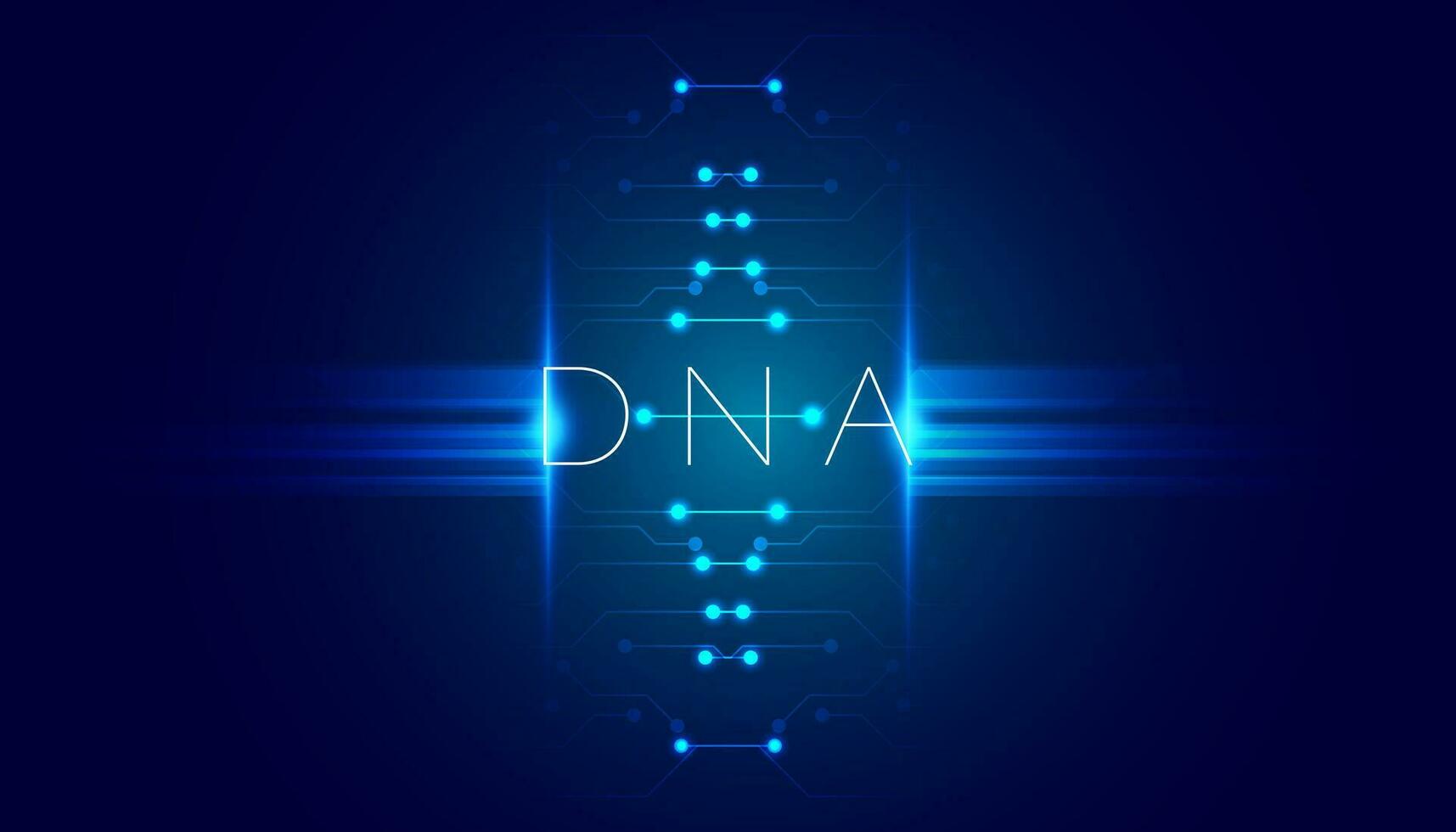 resumen adn circuito tablero concepto artificial inteligencia adn edición hélice en azul antecedentes futurista moderno alto tecnología vector