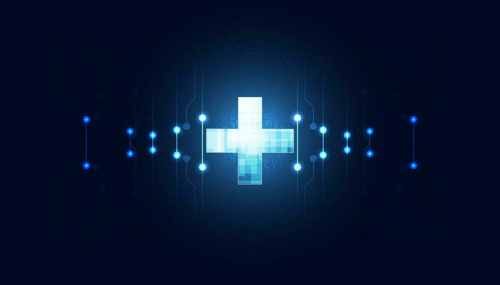 Abstract background, health and DNA. Concept circuit board. healthcare background blue modern futuristic vector