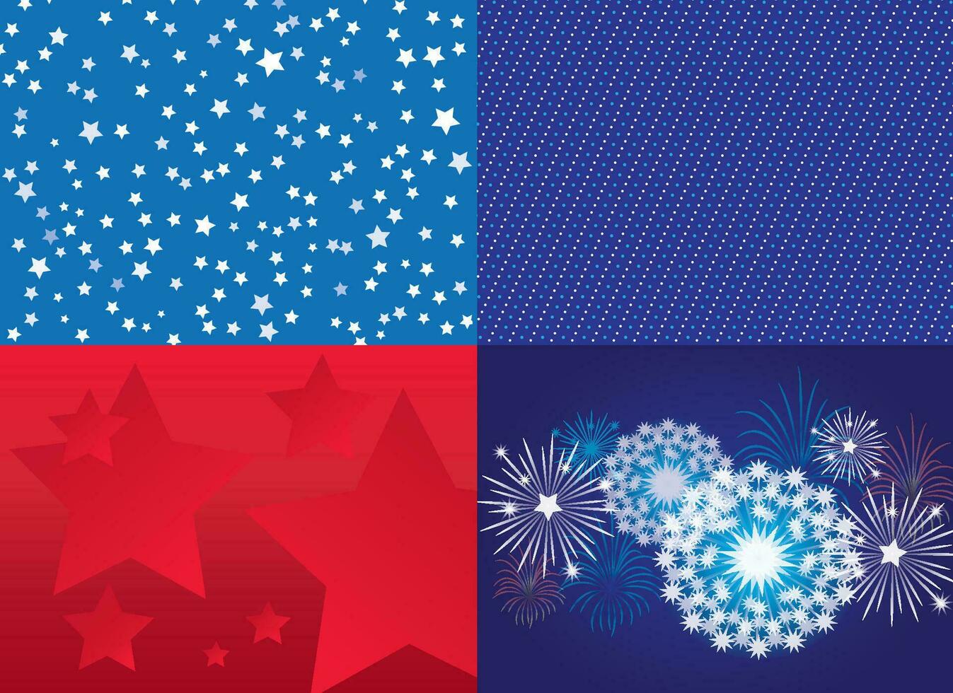 July 4th background set vector