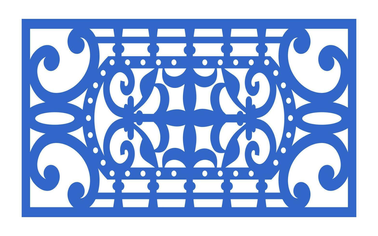 Decorative floral patterns, geometric template for cnc laser cutting vector