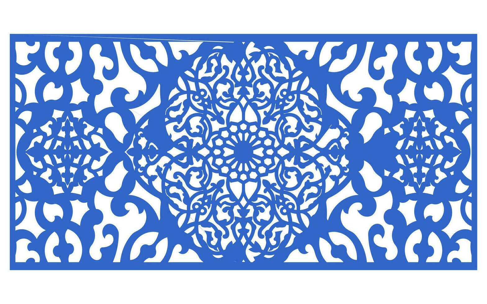 Decorative floral patterns, geometric template for cnc laser cutting vector