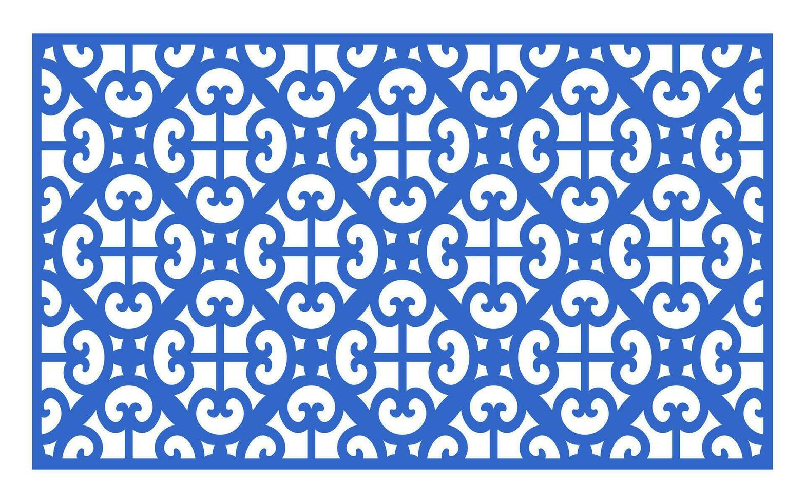 Decorative floral patterns, geometric template for cnc laser cutting vector