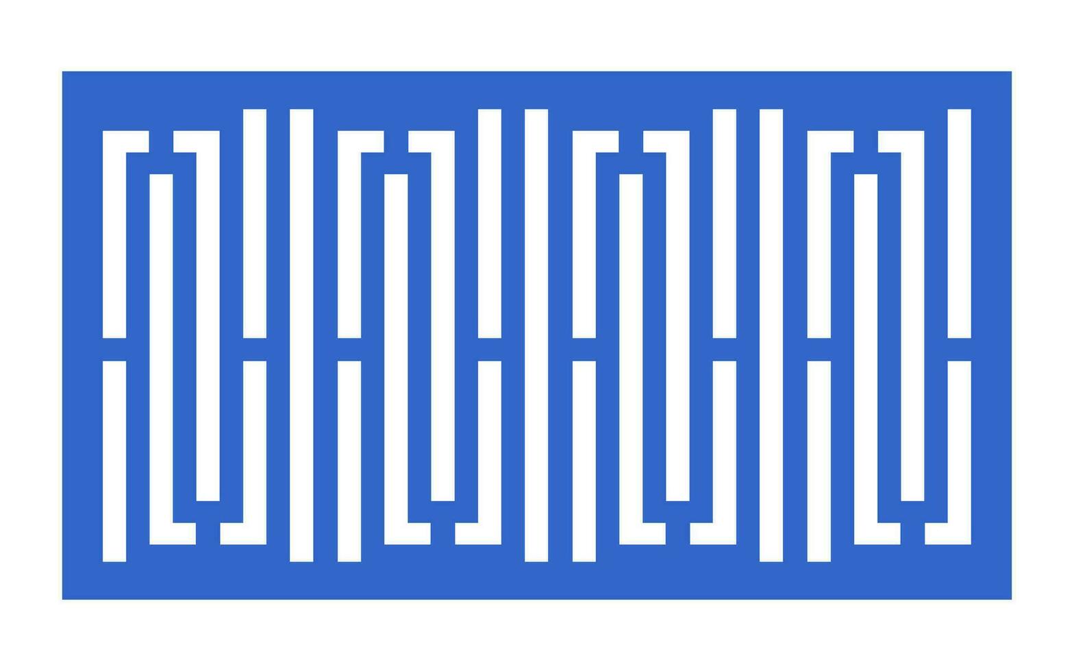 Decorative blue patterns, Islamic, floral and geometric template for cnc laser cutting vector