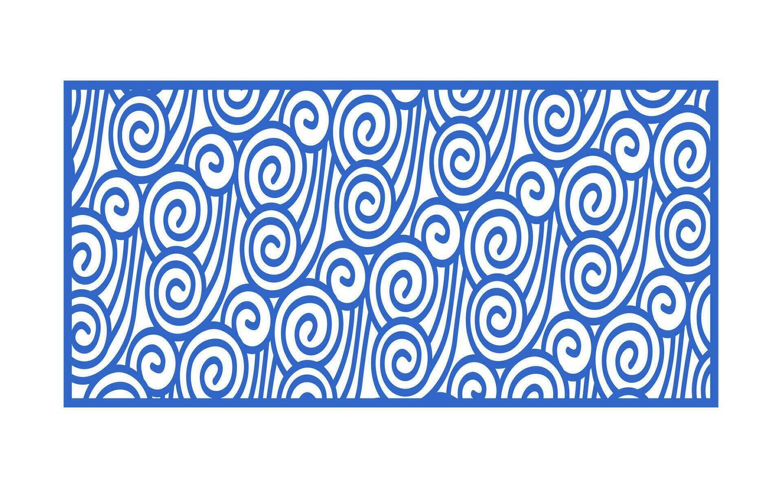 Decorative blue patterns, Islamic, floral and geometric template for cnc laser cutting vector