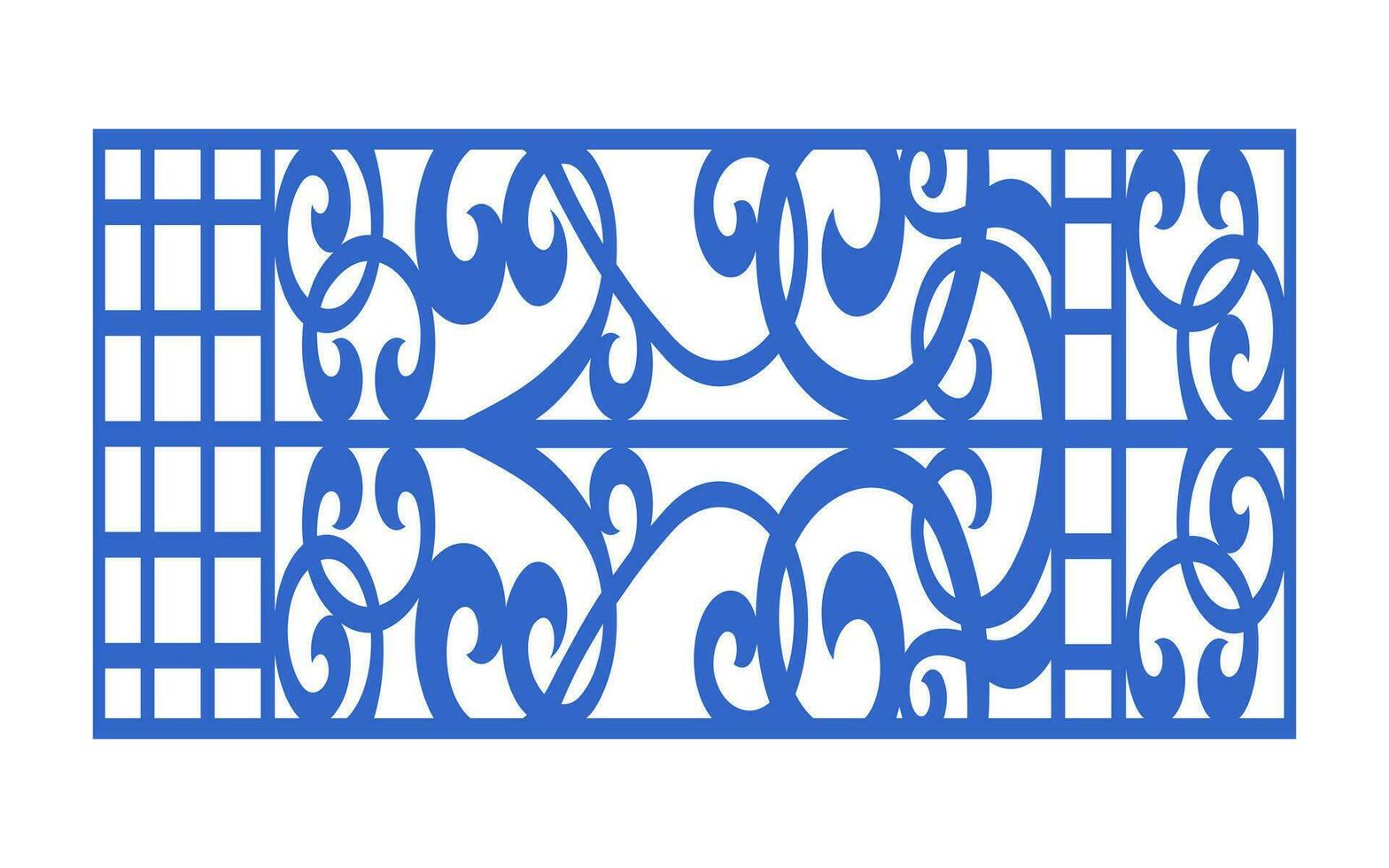 Decorative floral patterns, geometric template for cnc laser cutting vector
