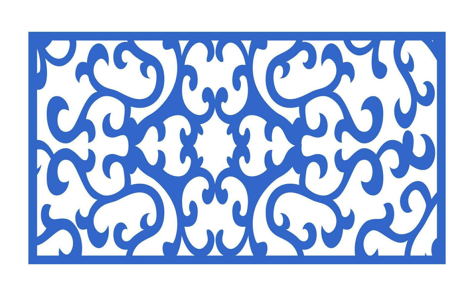 Decorative floral patterns, geometric template for cnc laser cutting vector