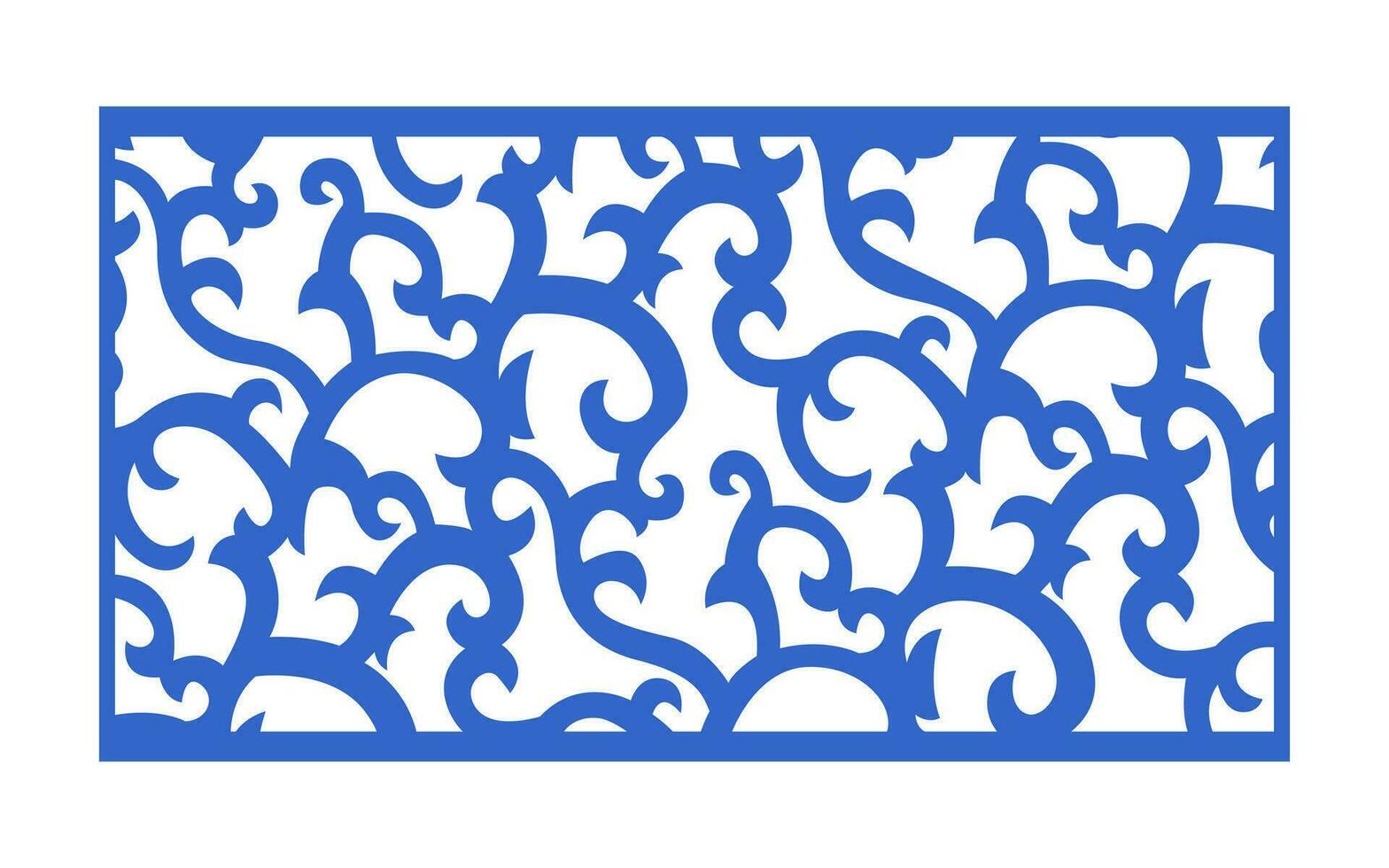 Decorative floral patterns, geometric template for cnc laser cutting vector