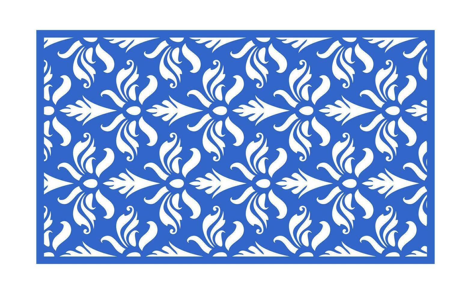 Decorative floral patterns, geometric template for cnc laser cutting vector