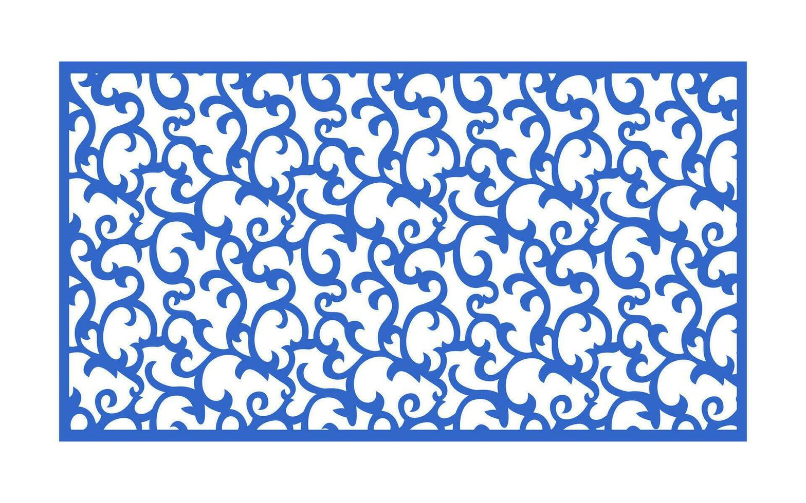 Decorative floral patterns, geometric template for cnc laser cutting vector