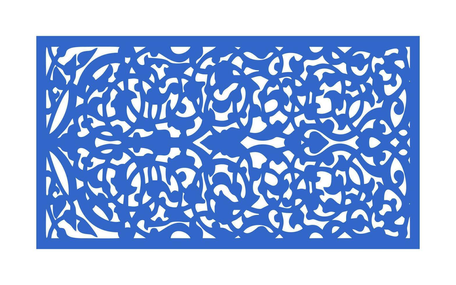 Decorative floral patterns, geometric template for cnc laser cutting vector