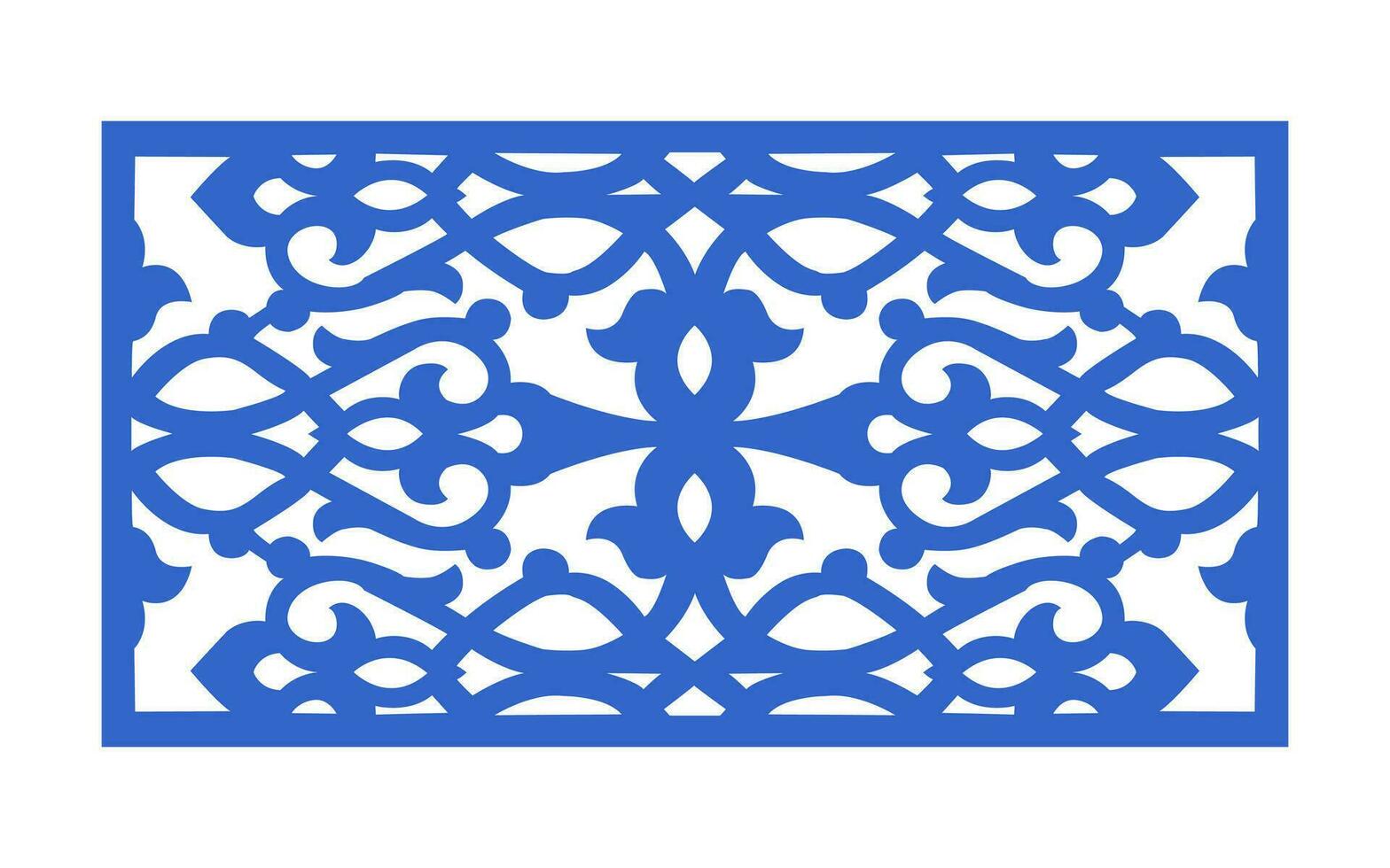 Decorative floral patterns, geometric template for cnc laser cutting vector