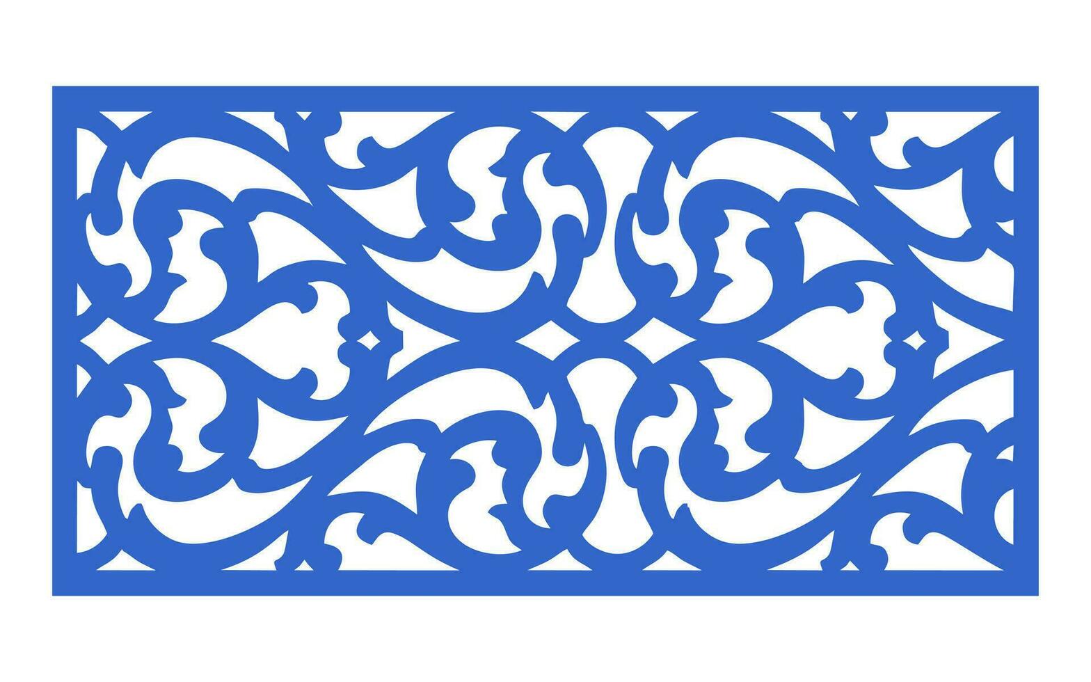 Decorative floral patterns, geometric template for cnc laser cutting vector