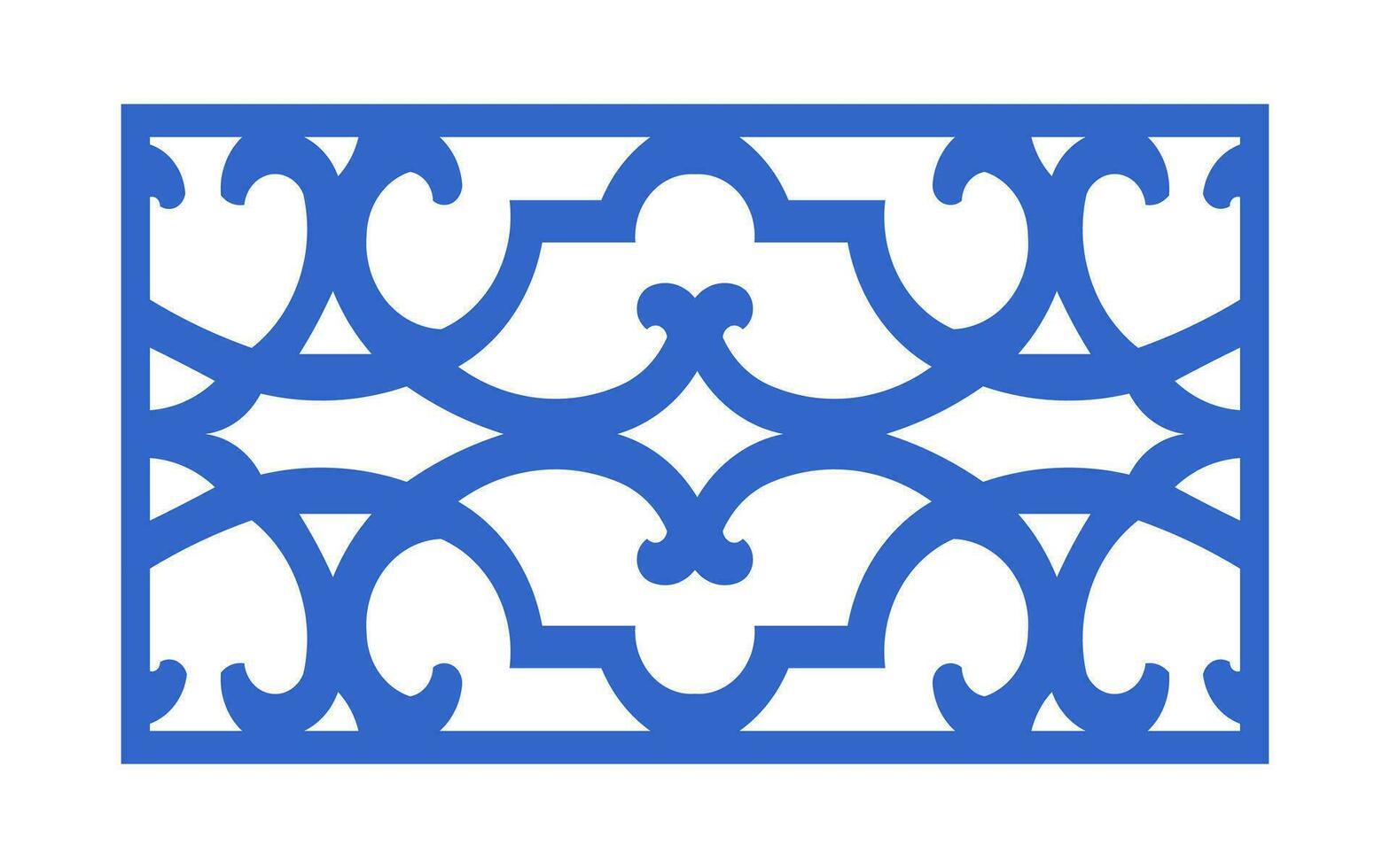 Decorative floral patterns, geometric template for cnc laser cutting vector