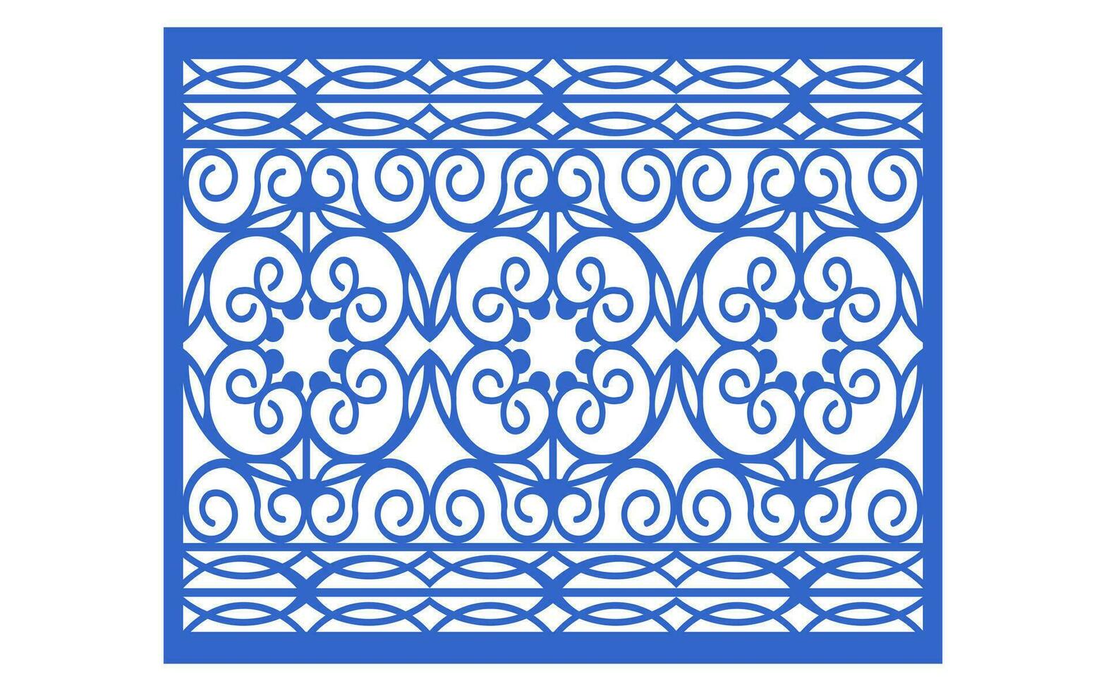 Decorative floral patterns, geometric template for cnc laser cutting vector