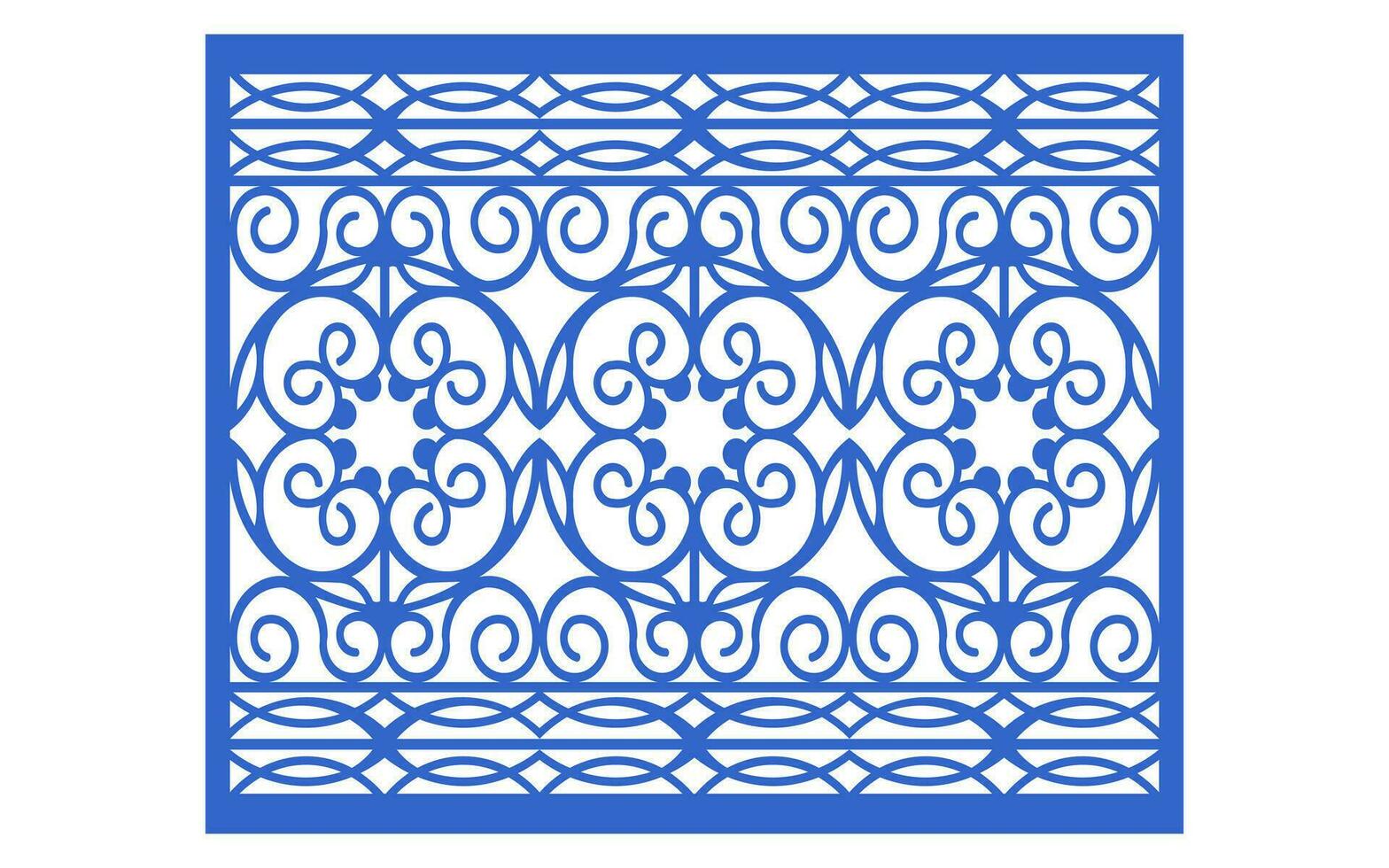 Decorative floral patterns, geometric template for cnc laser cutting vector