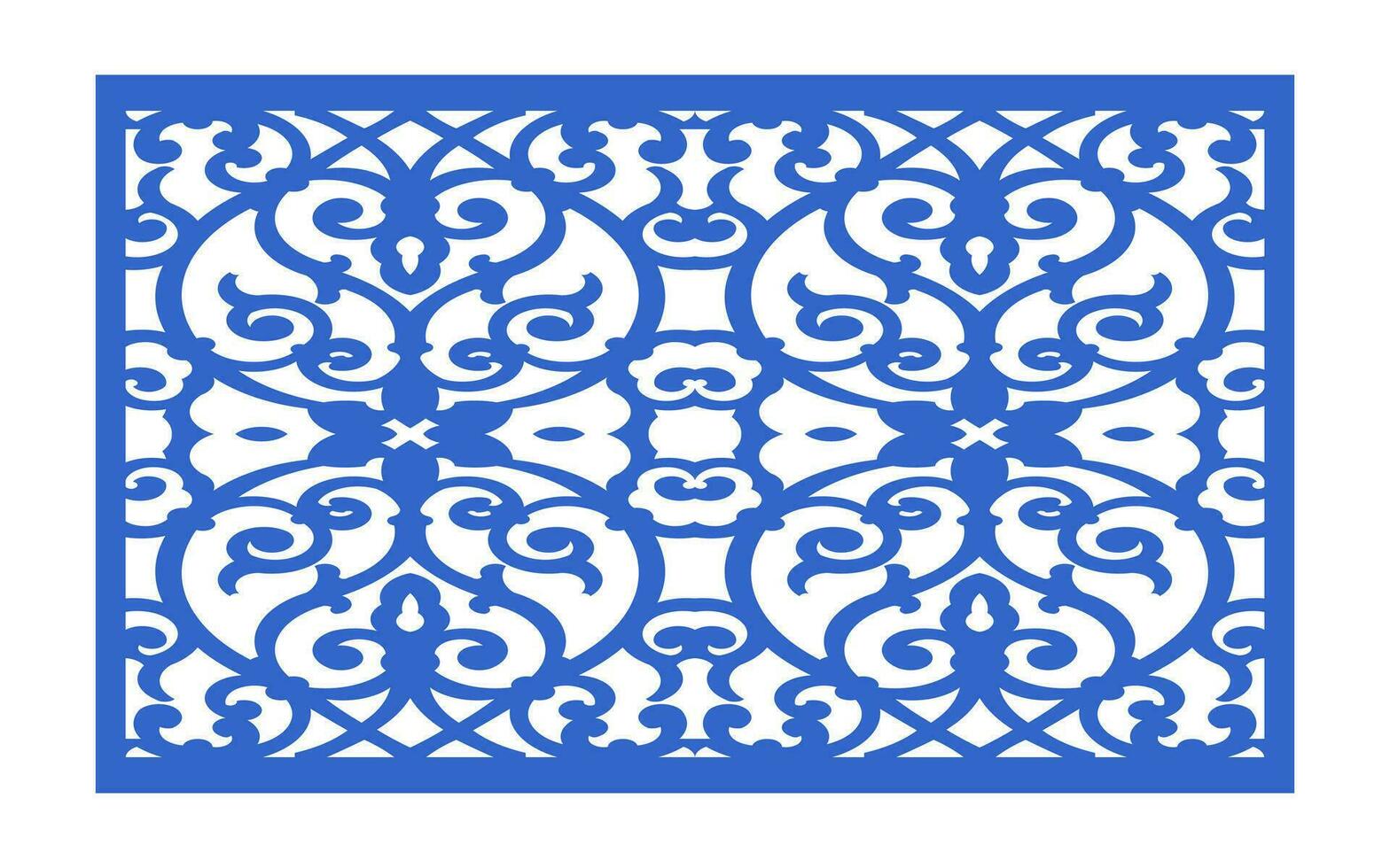 Decorative floral patterns, geometric template for cnc laser cutting vector