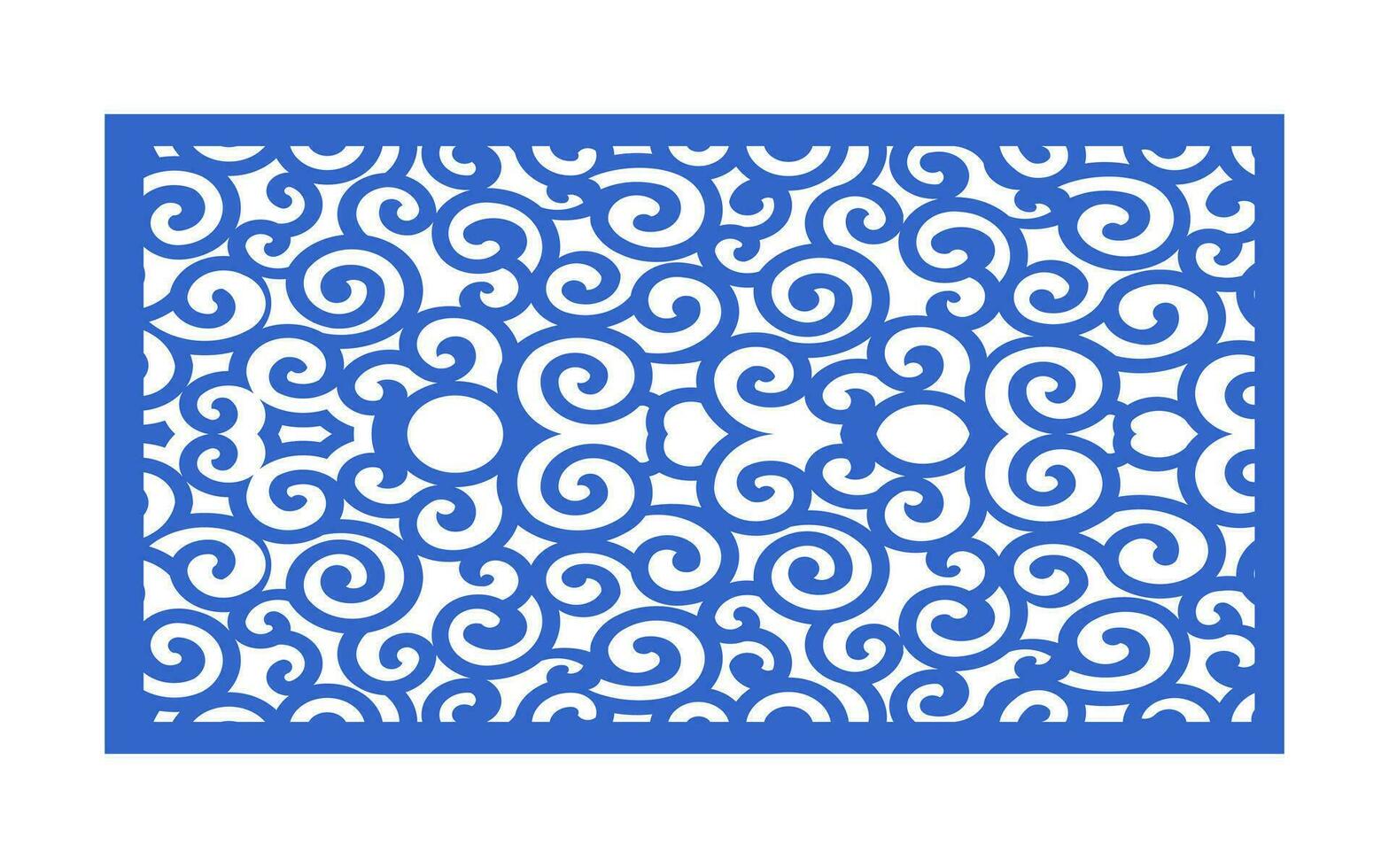 Decorative floral patterns, geometric template for cnc laser cutting vector