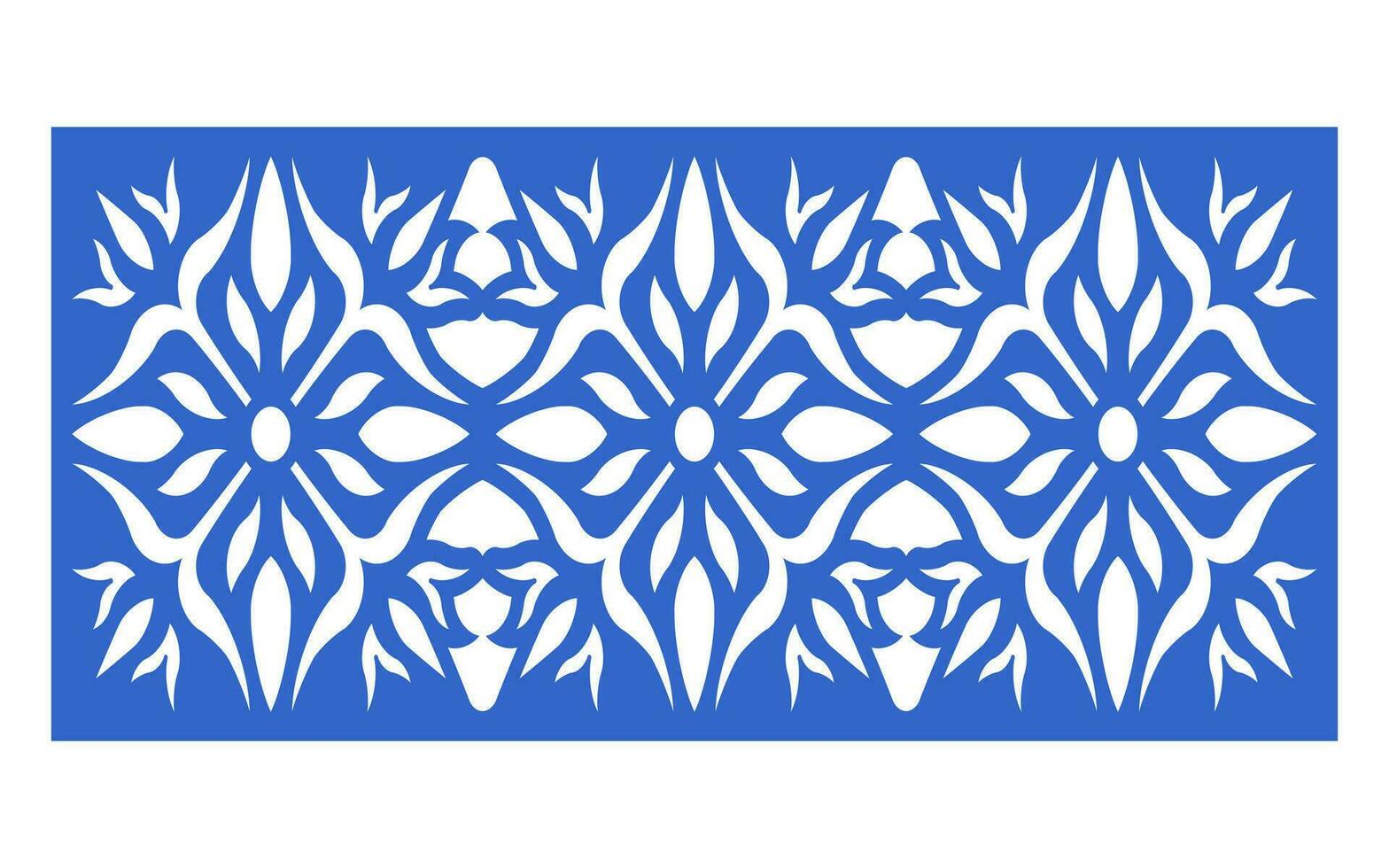 Decorative floral patterns, geometric template for cnc laser cutting vector