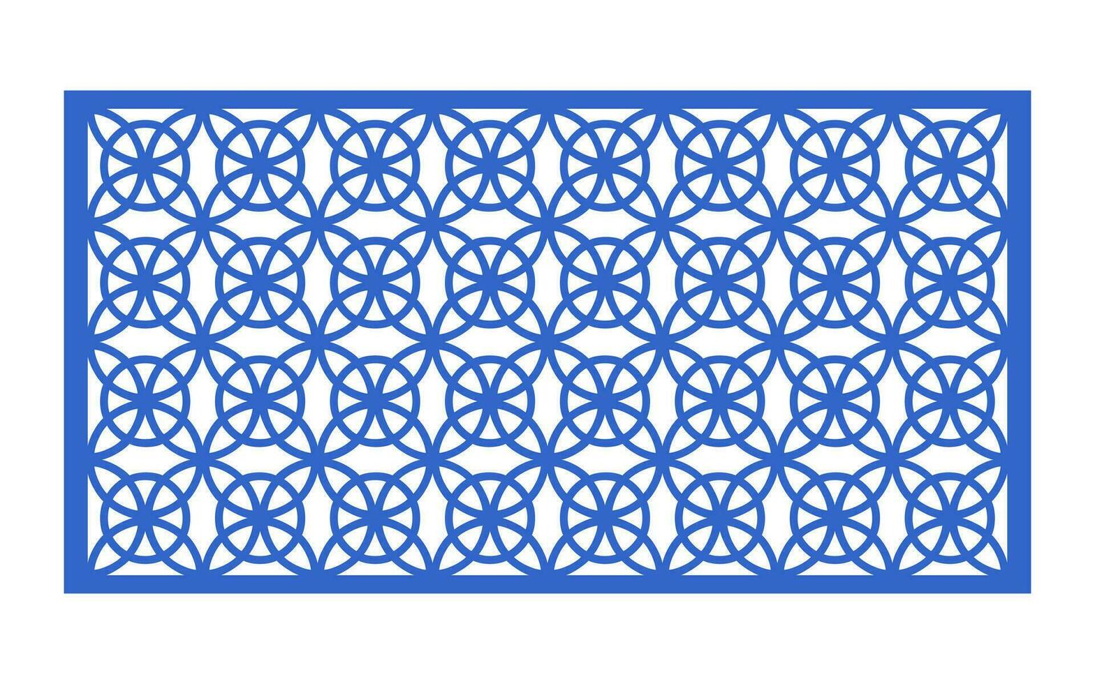 Decorative floral patterns, geometric template for cnc laser cutting vector