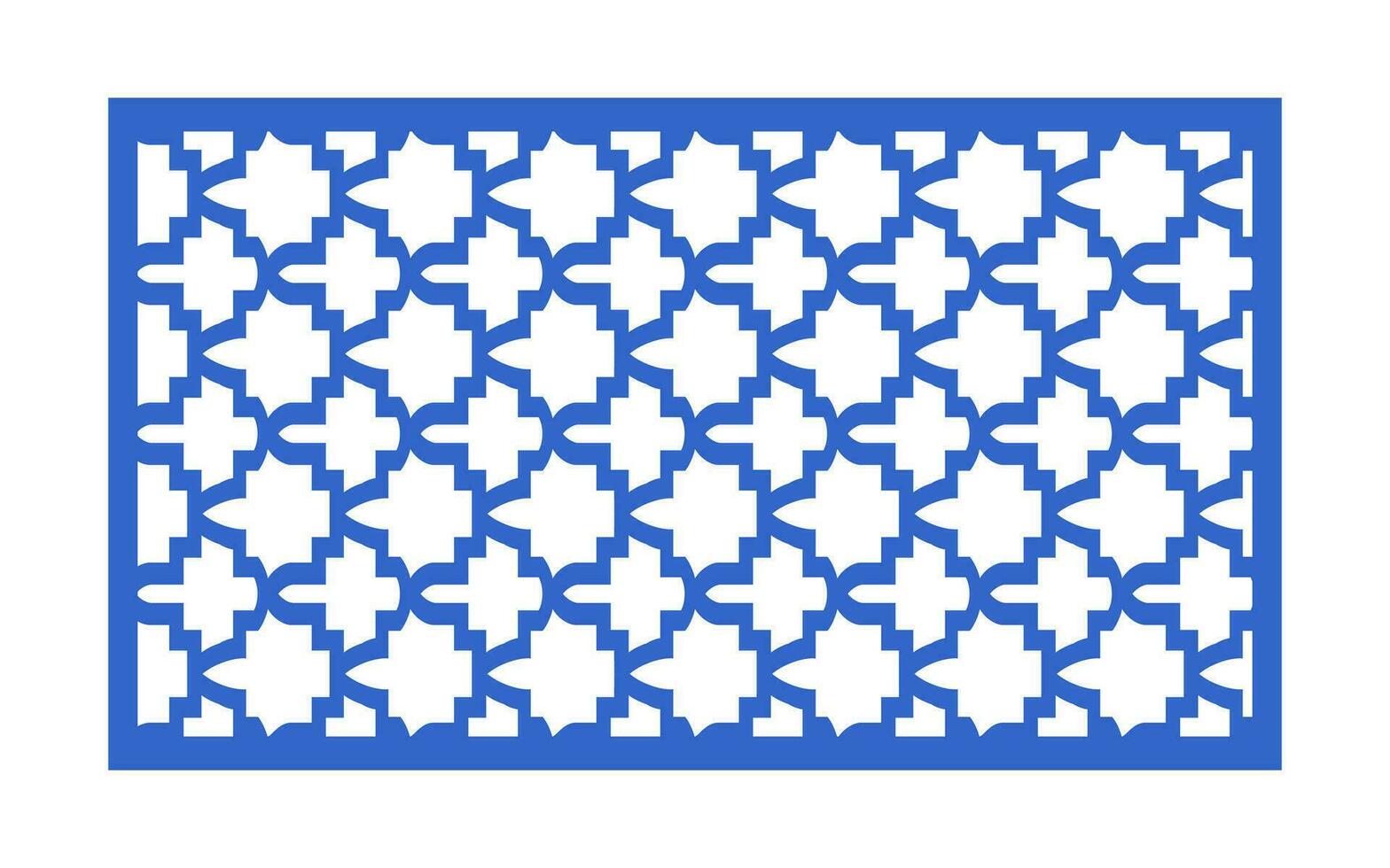 Decorative floral patterns, geometric template for cnc laser cutting vector