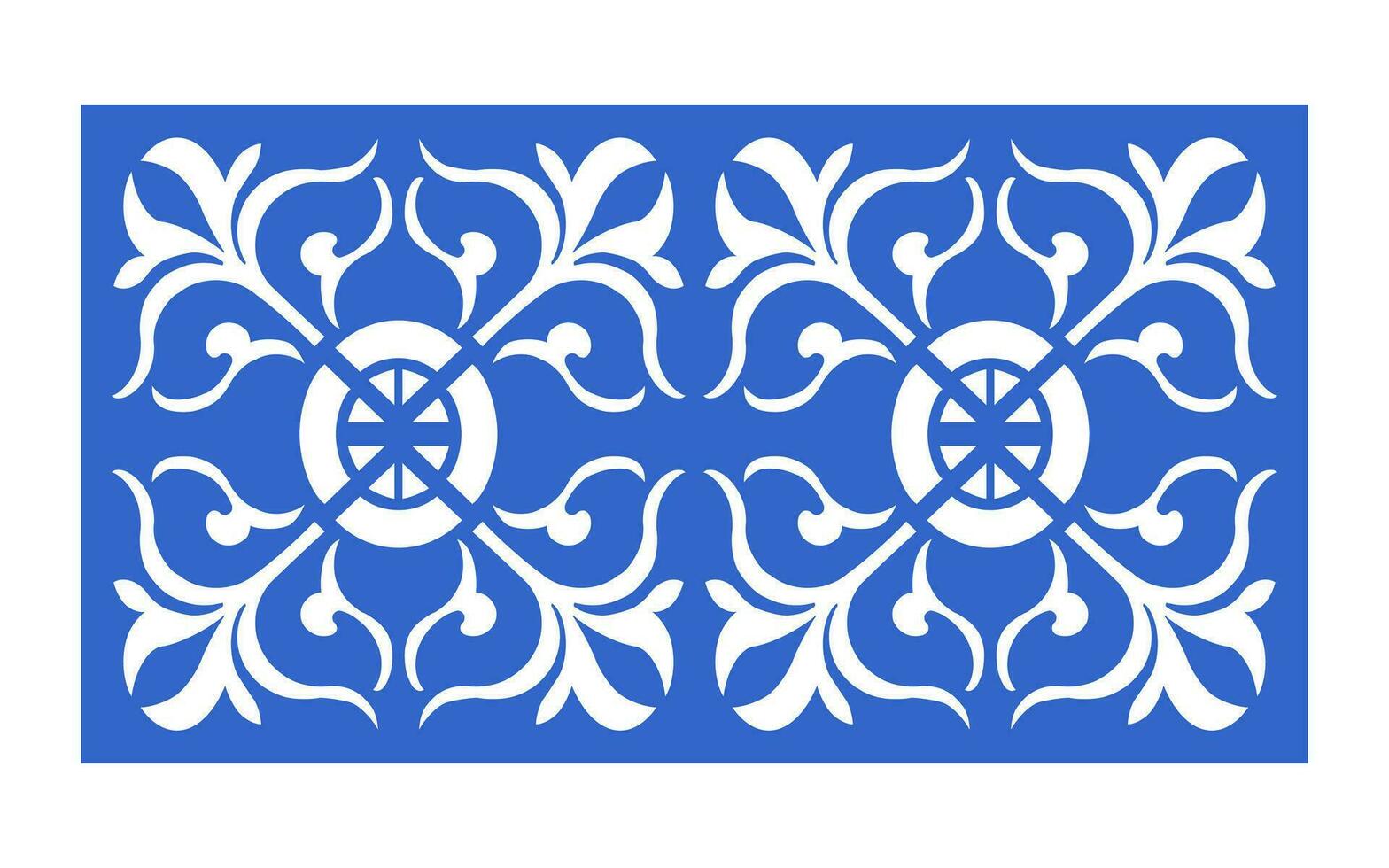 Decorative floral patterns, geometric template for cnc laser cutting vector