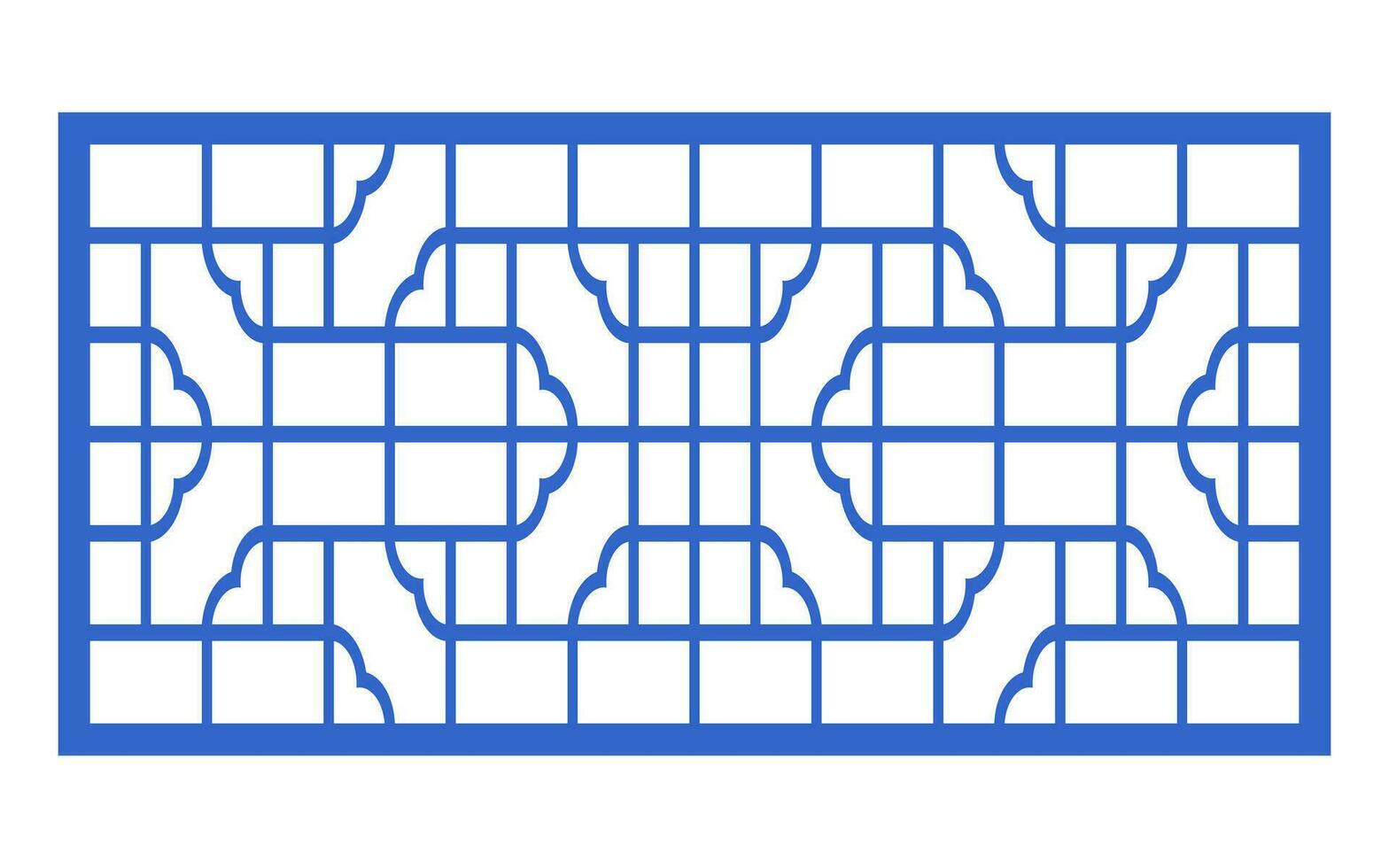 Decorative floral patterns, geometric template for cnc laser cutting vector