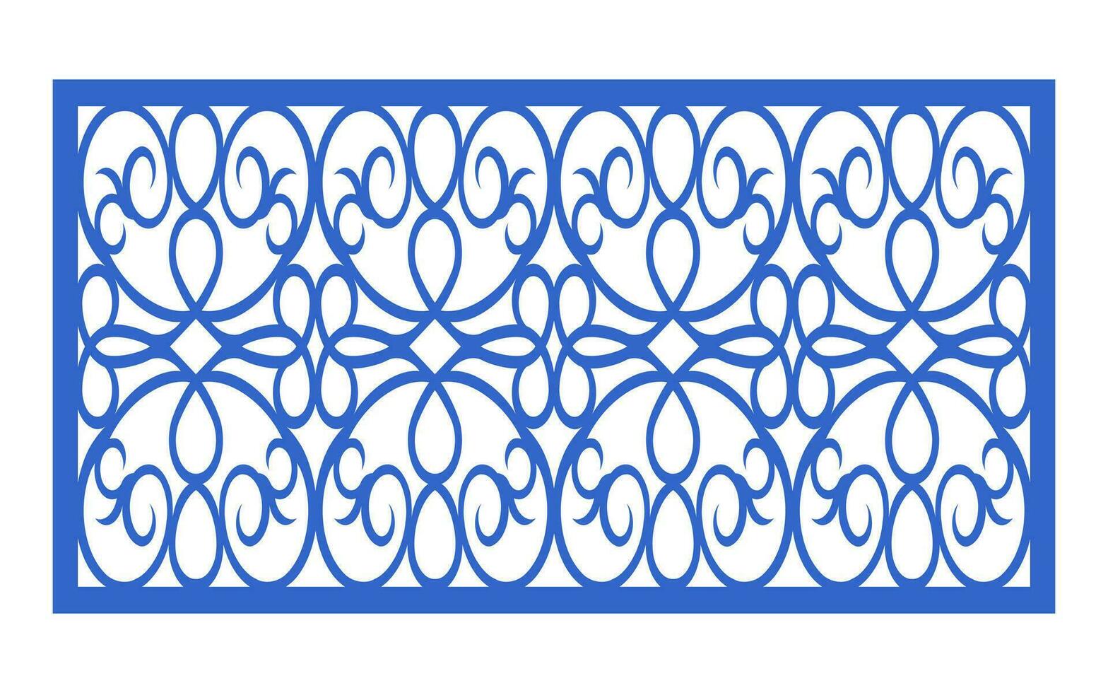 Decorative floral patterns, geometric template for cnc laser cutting vector