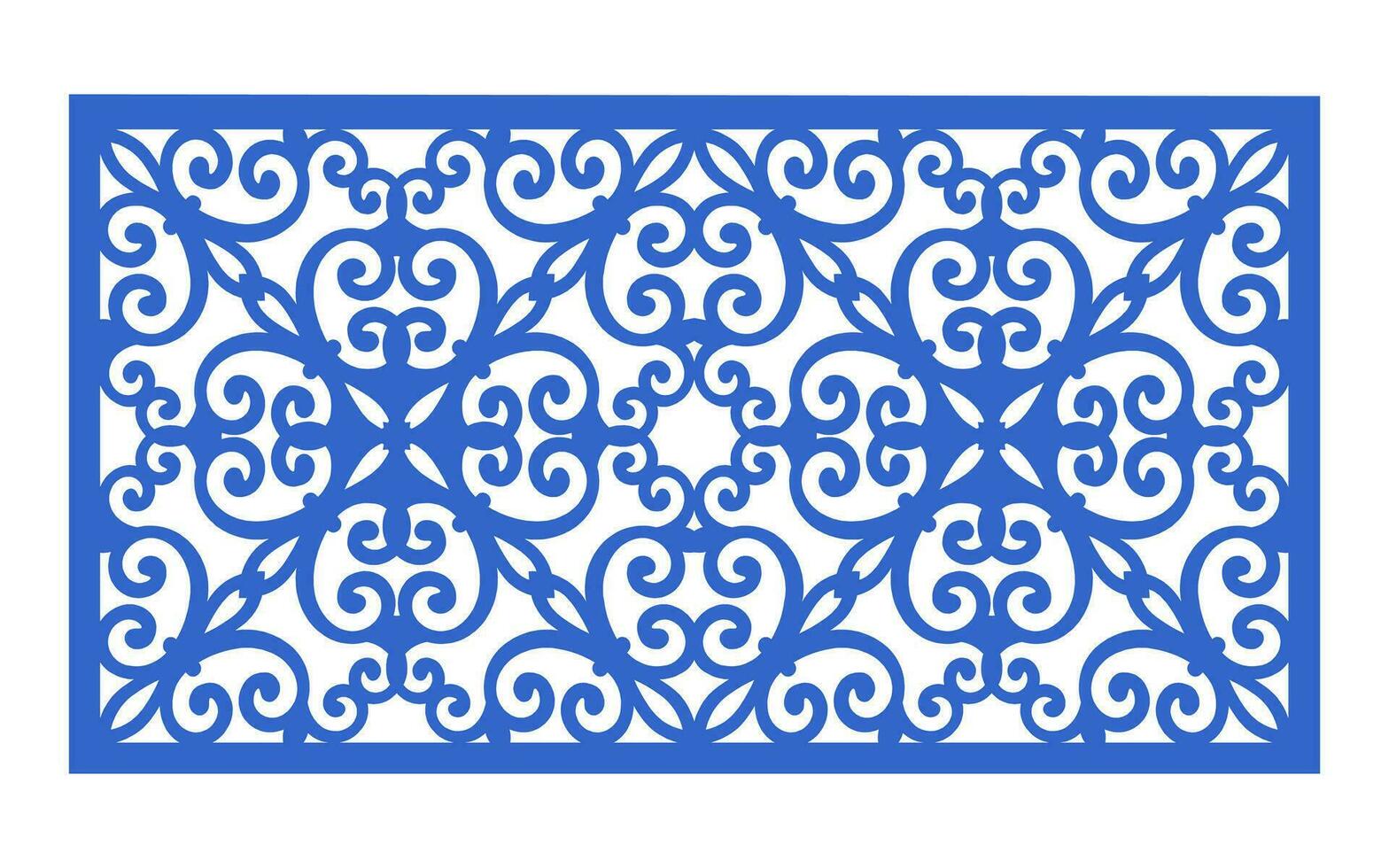 Decorative floral patterns, geometric template for cnc laser cutting vector