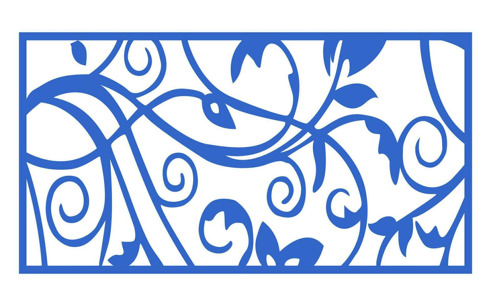 Decorative floral patterns, geometric template for cnc laser cutting vector