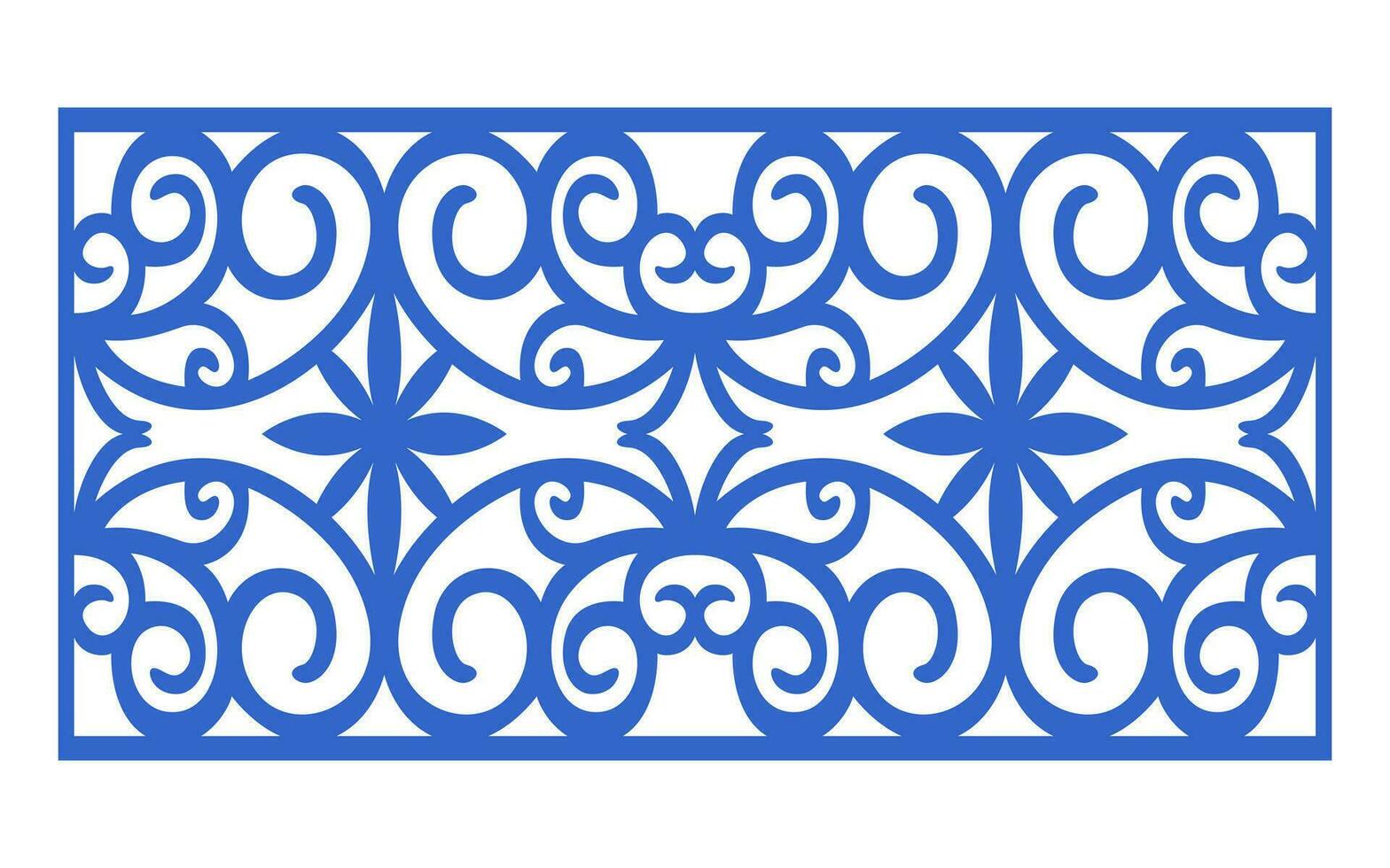 Decorative floral patterns, geometric template for cnc laser cutting vector