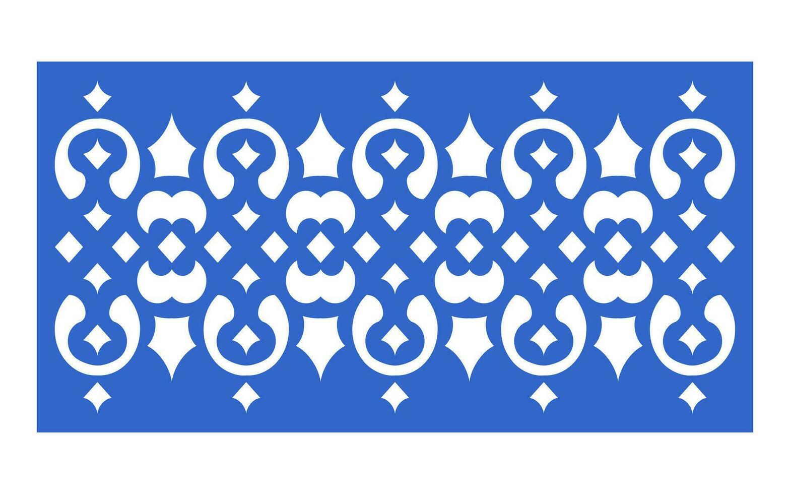 Decorative blue patterns, Islamic, floral and geometric template for cnc laser cutting vector