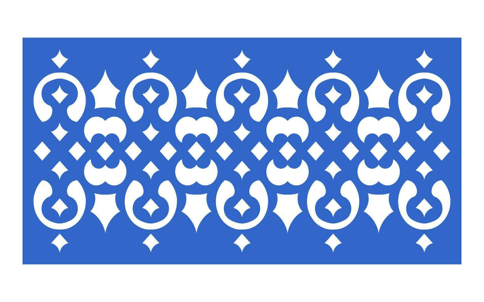 Decorative blue patterns, Islamic, floral and geometric template for cnc laser cutting vector