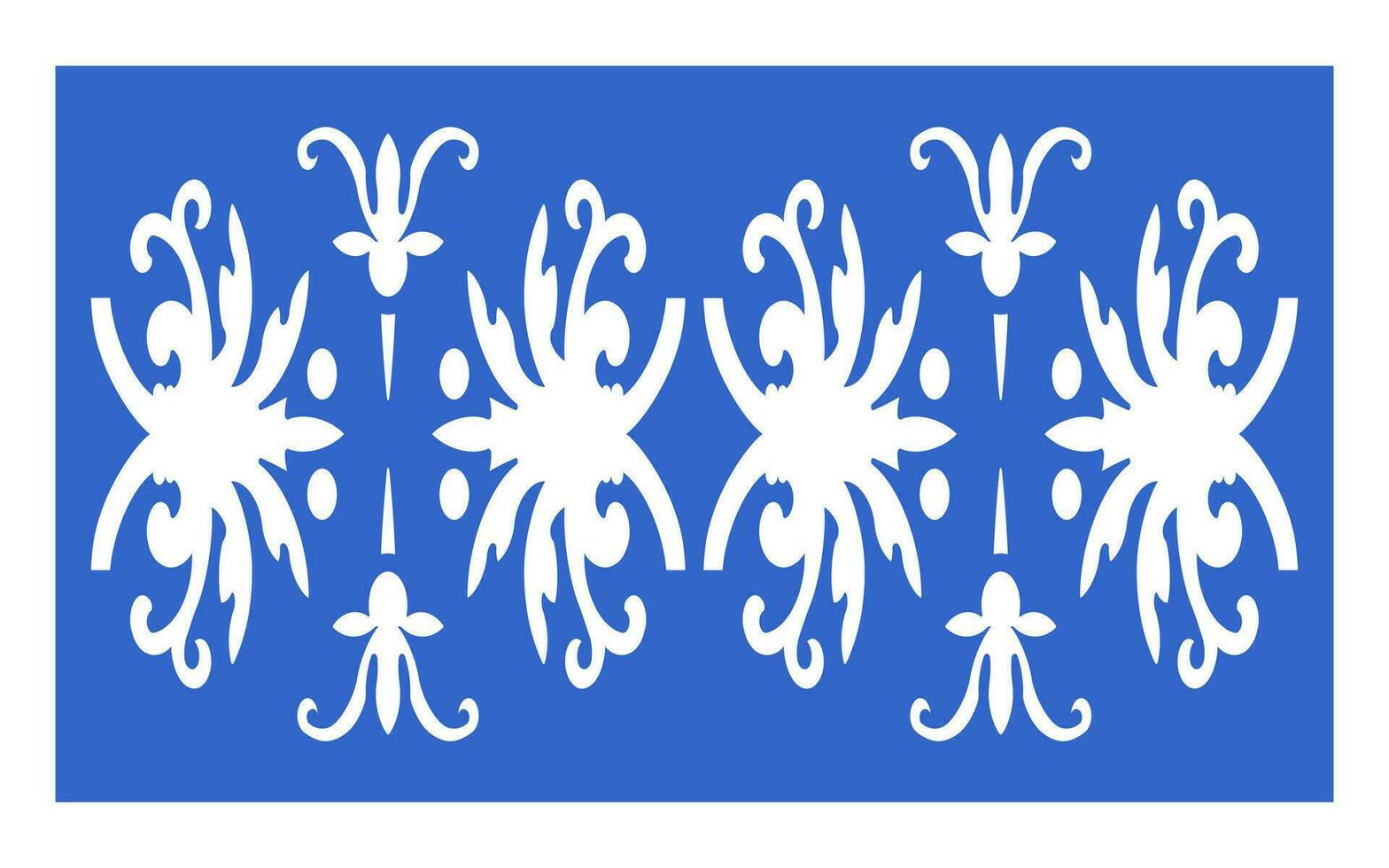 Decorative blue patterns, Islamic, floral and geometric template for cnc laser cutting vector