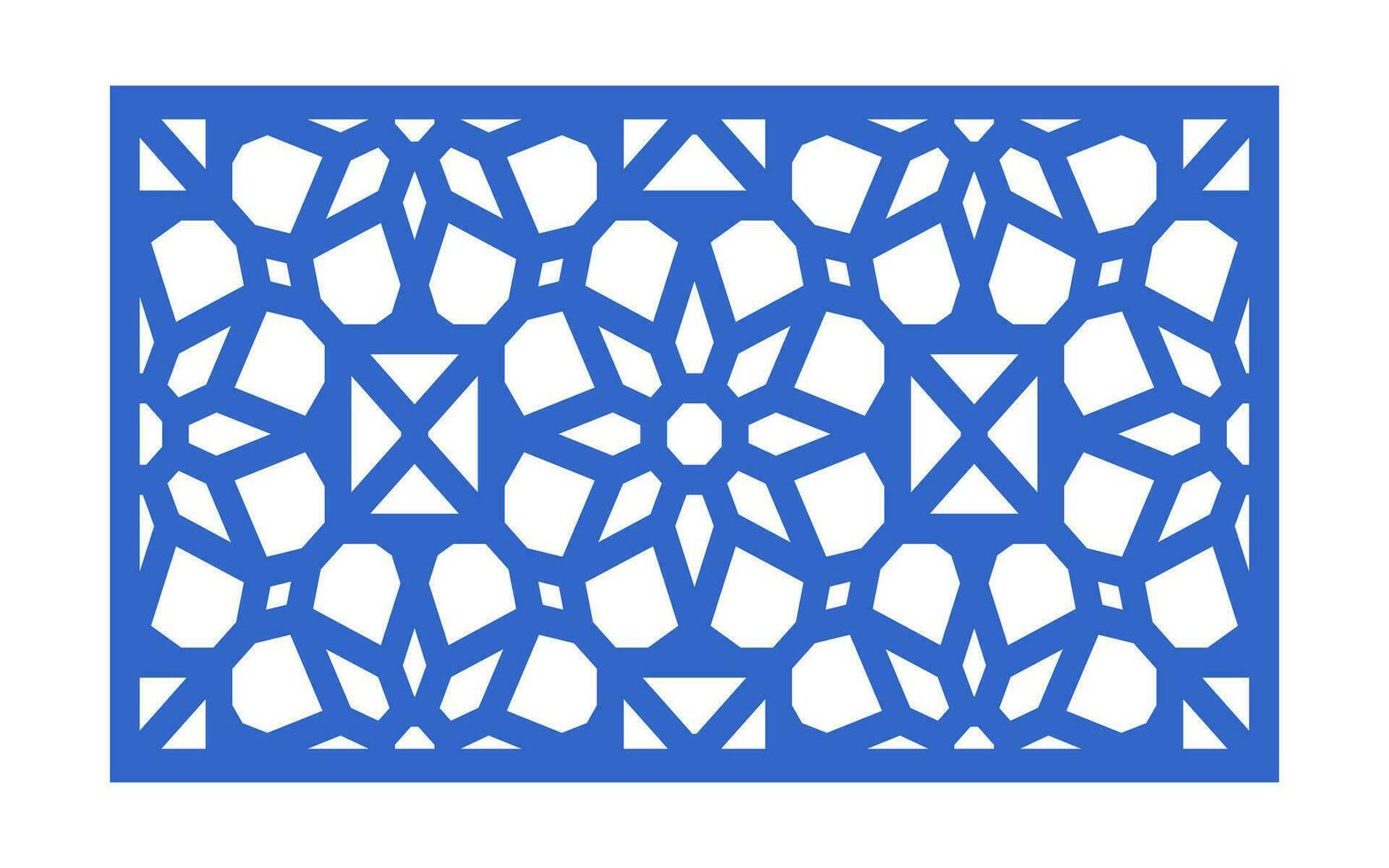 Decorative blue patterns, Islamic, floral and geometric template for cnc laser cutting vector