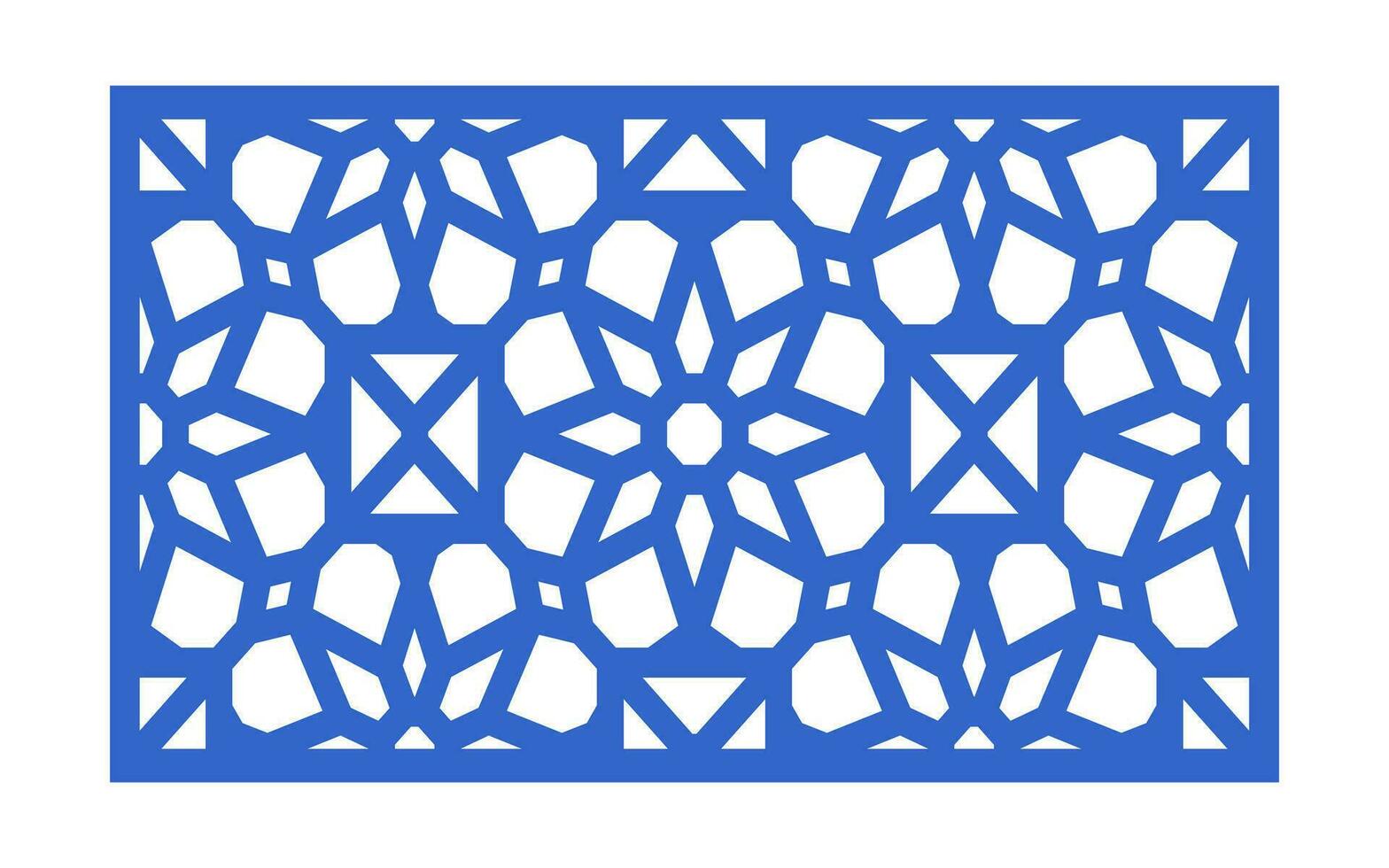 Decorative blue patterns, Islamic, floral and geometric template for cnc laser cutting vector