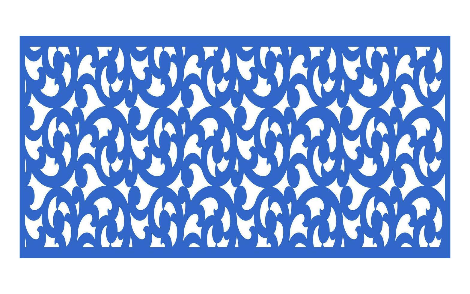 Decorative floral patterns, geometric template for cnc laser cutting vector