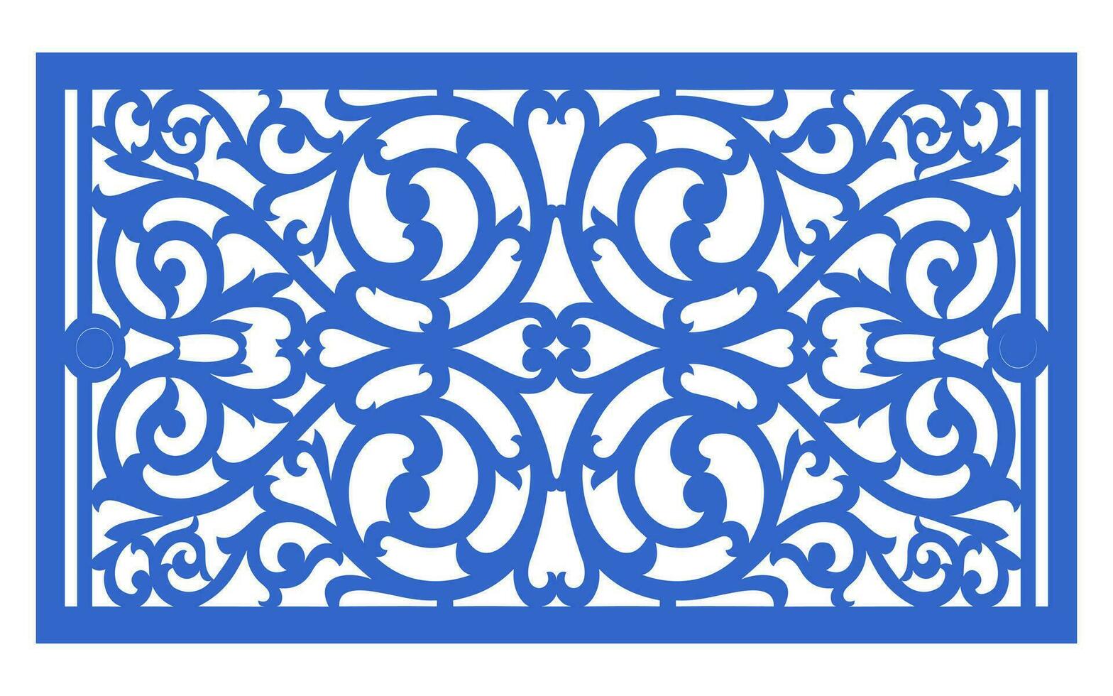 Decorative floral patterns, geometric template for cnc laser cutting vector