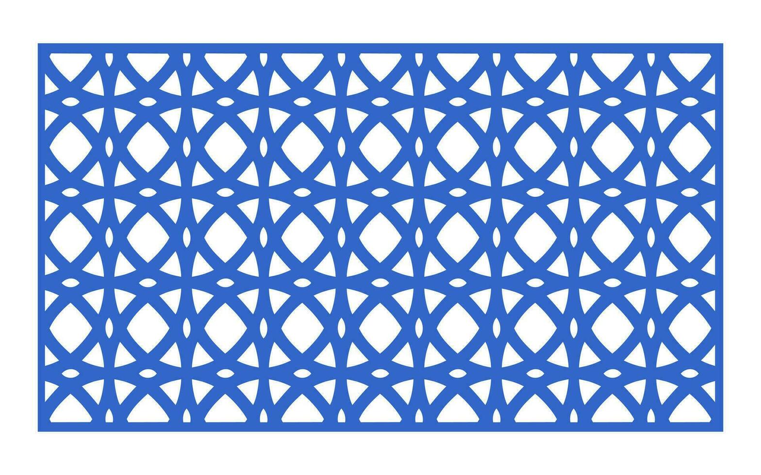 Decorative floral patterns, geometric template for cnc laser cutting vector