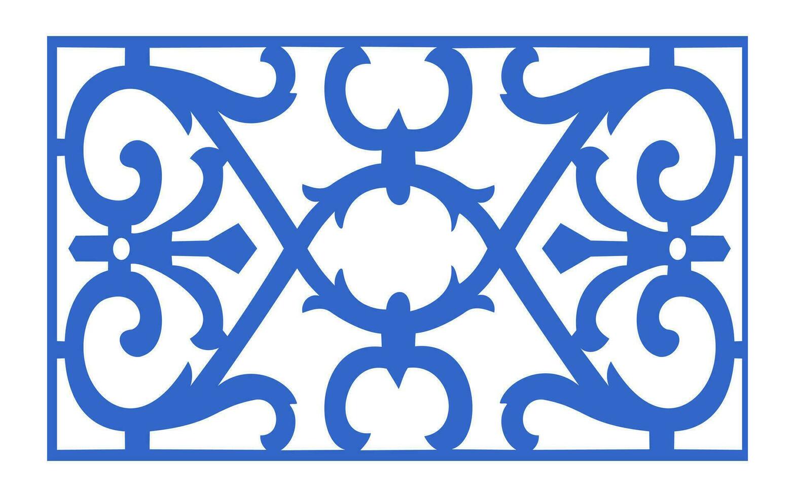 Decorative floral patterns, geometric template for cnc laser cutting vector