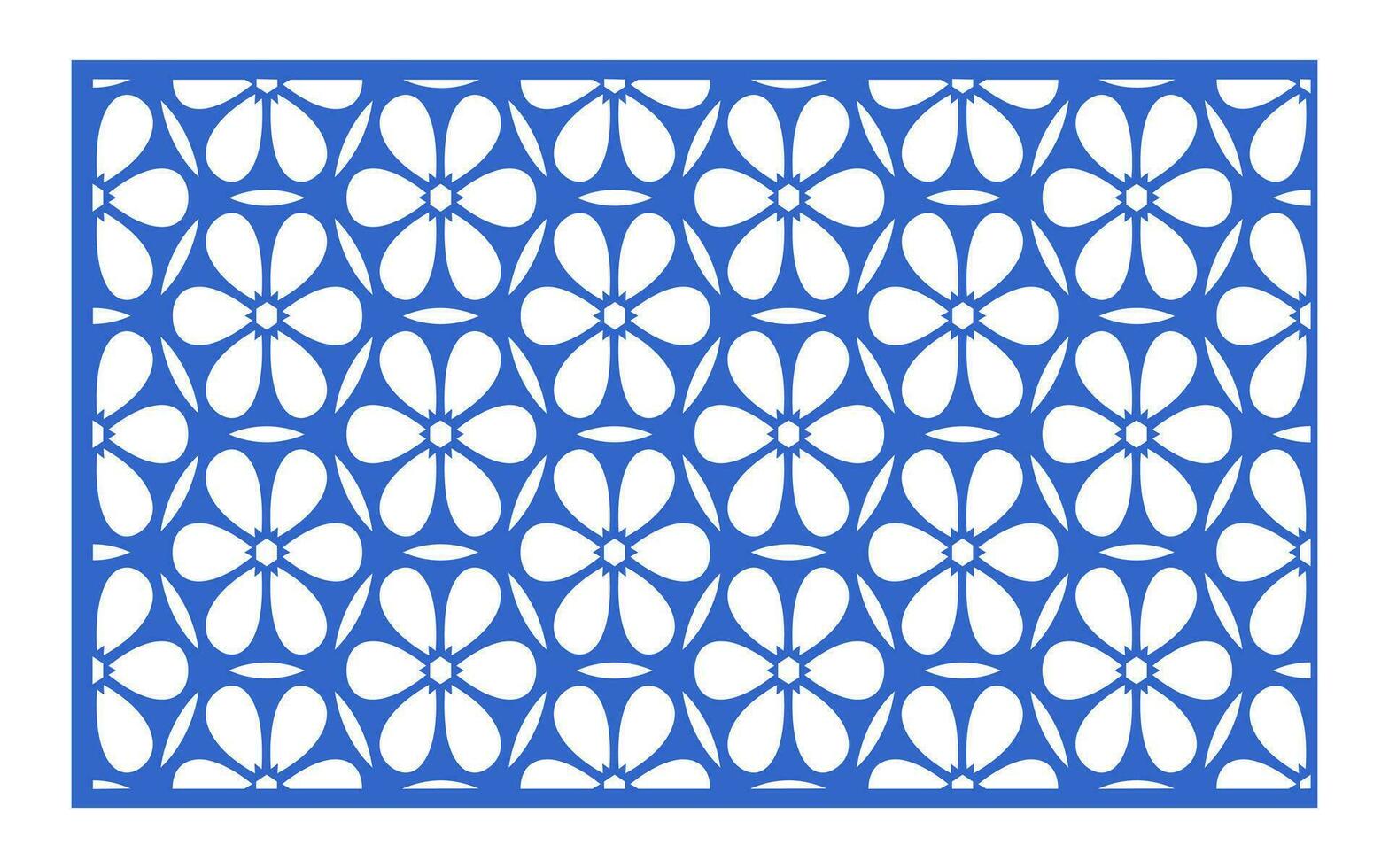 Decorative floral patterns, geometric template for cnc laser cutting vector