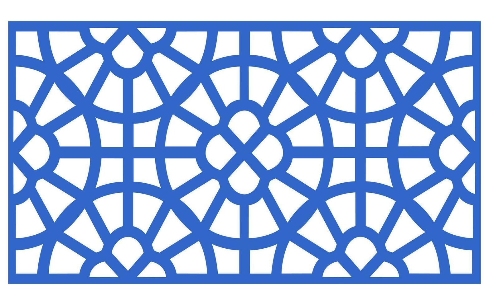 Decorative floral patterns, geometric template for cnc laser cutting vector