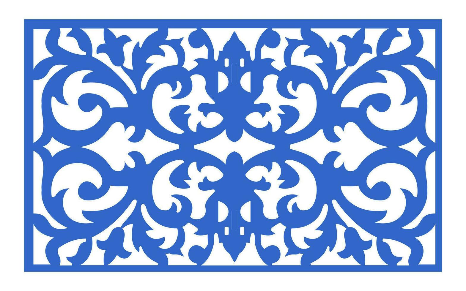 Decorative floral patterns, geometric template for cnc laser cutting vector