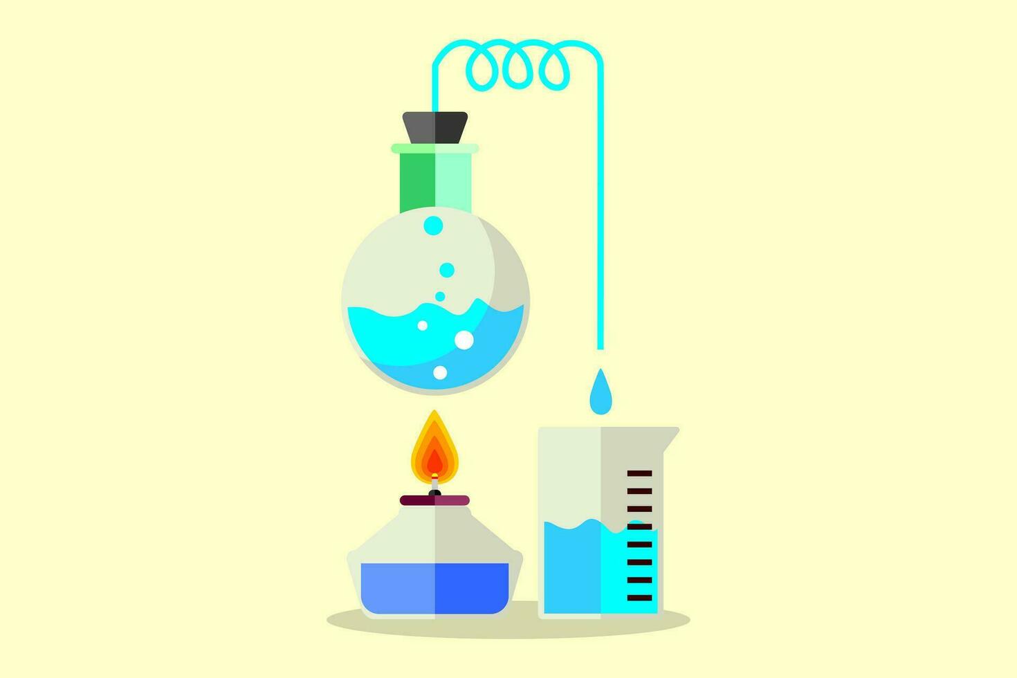 Chemistry and biology exam tools vector