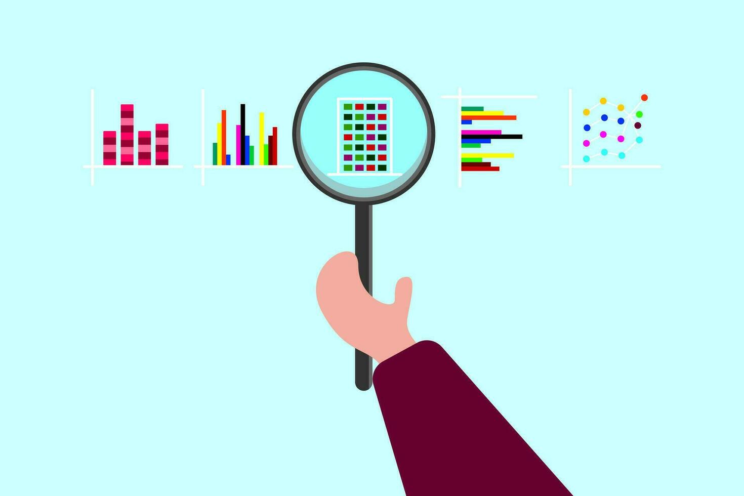Business dealings concept, Business Intelligence and Analytics vector