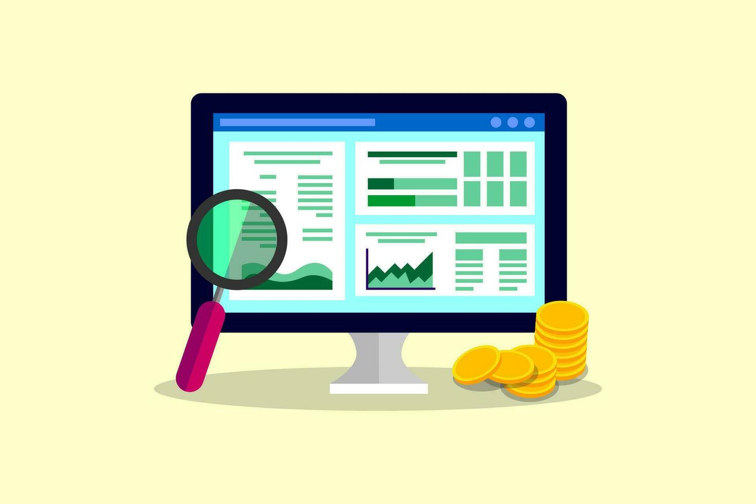 Business analysis statistics vector